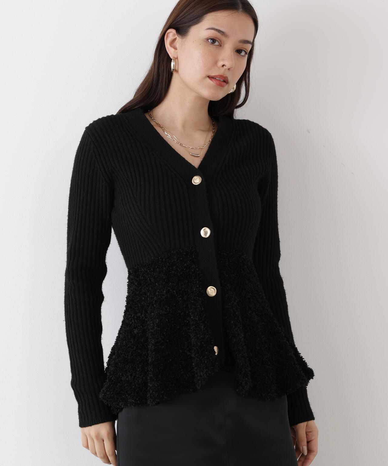 ツイードコンビペプラムカーディガン | PINKY&DIANNE（ピンキー