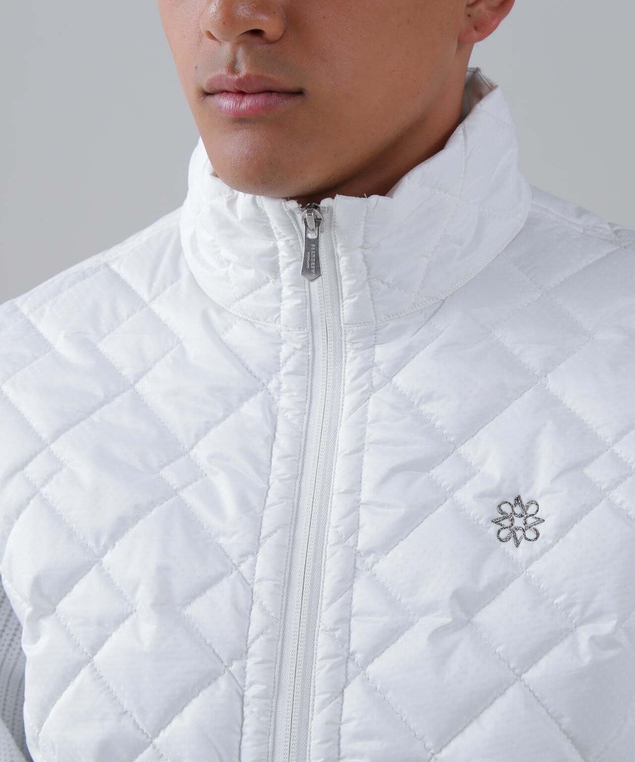 ドットストレッチキルト袖ニットブルゾン (MENS) | St ANDREWS（セント