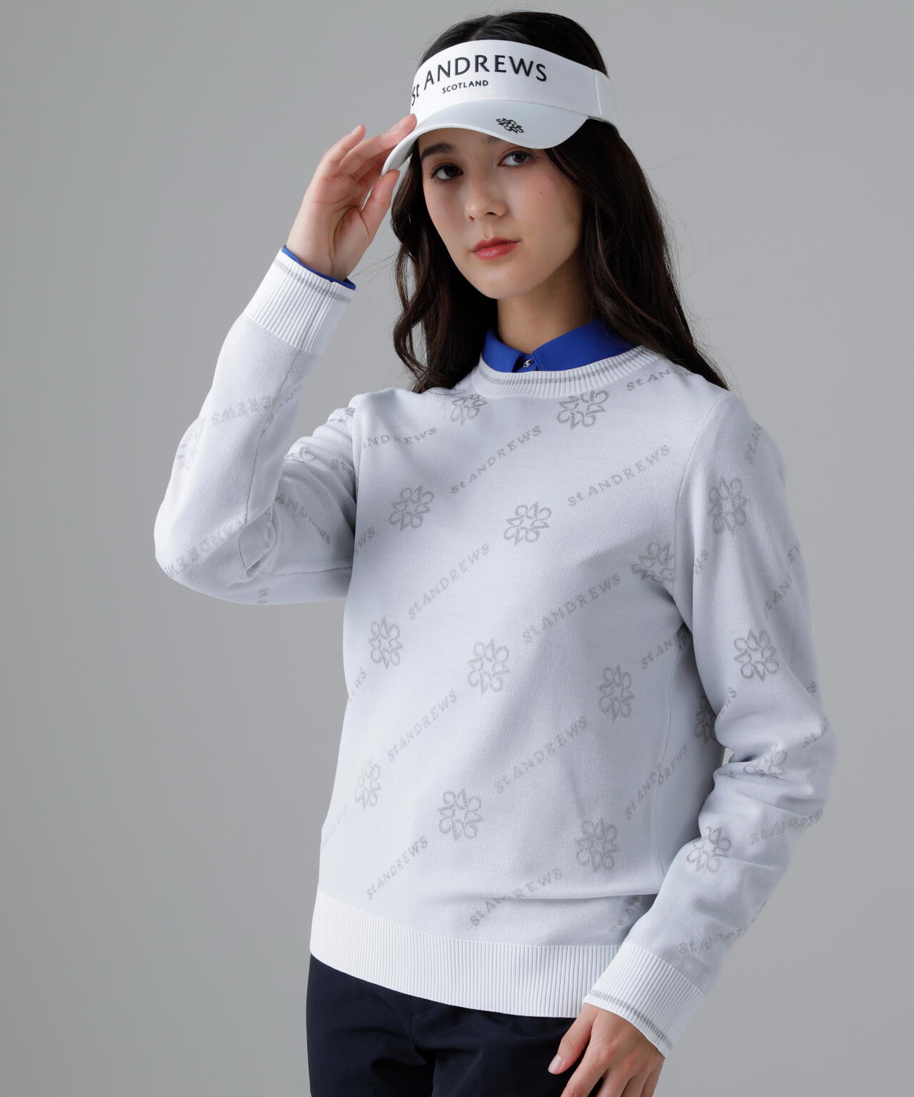 14Gロゴケルトジャガードクルーネックニットプルオーバー (WOMENS