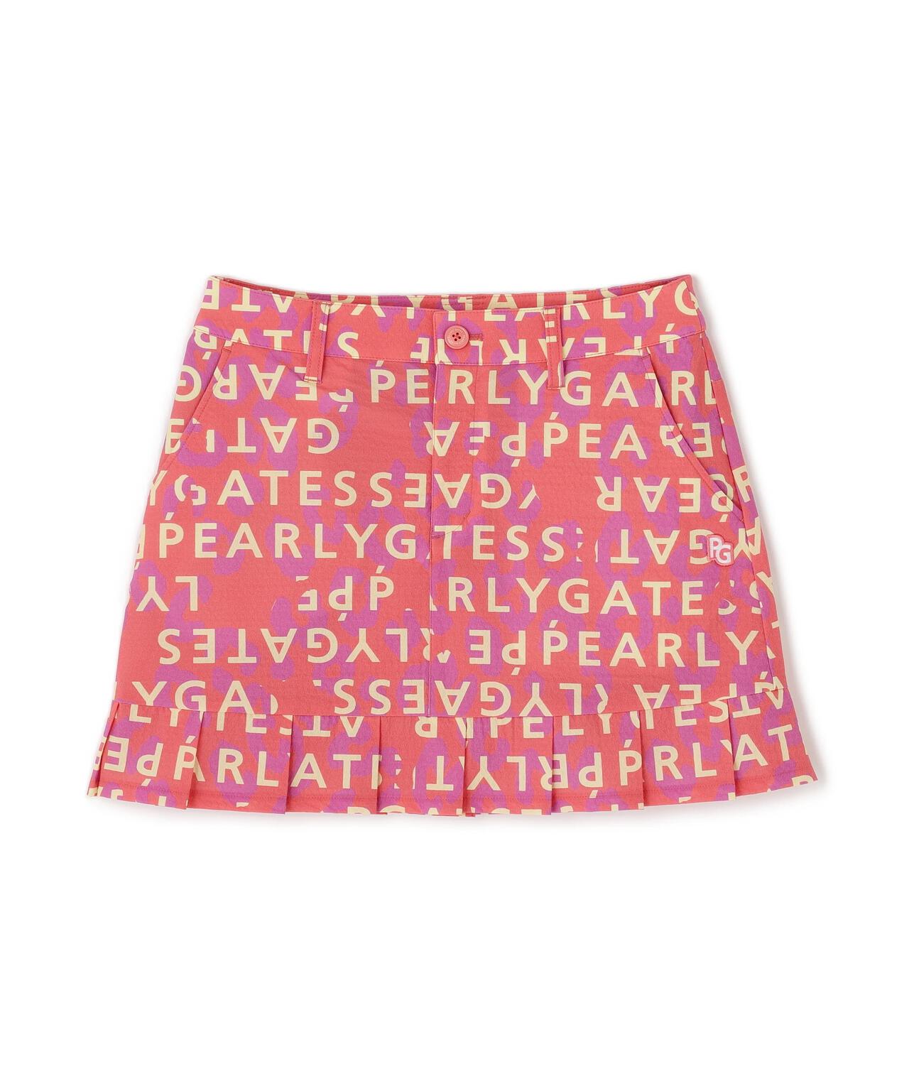 Nyストレッチドビースカート ＜ロゴヒョウ柄＞ | PEARLY GATES