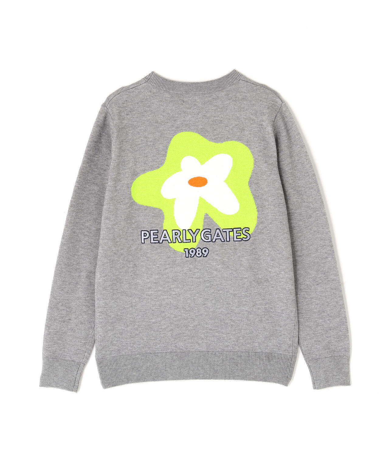 12G天竺×インターシャ クルーネックニットプルオーバー | PEARLY GATES