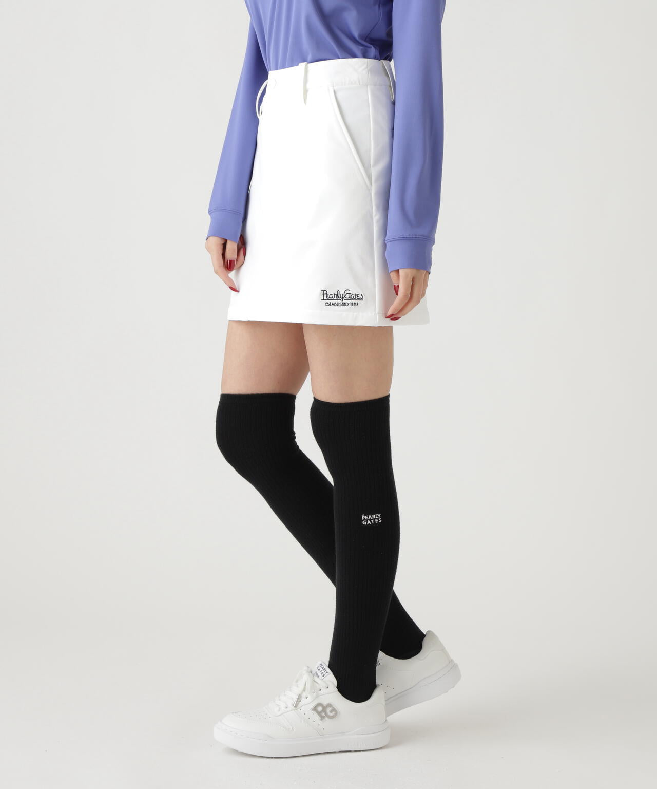 4WAYストレッチ×BACKフリーススカート | PEARLY GATES（パーリーゲイツ