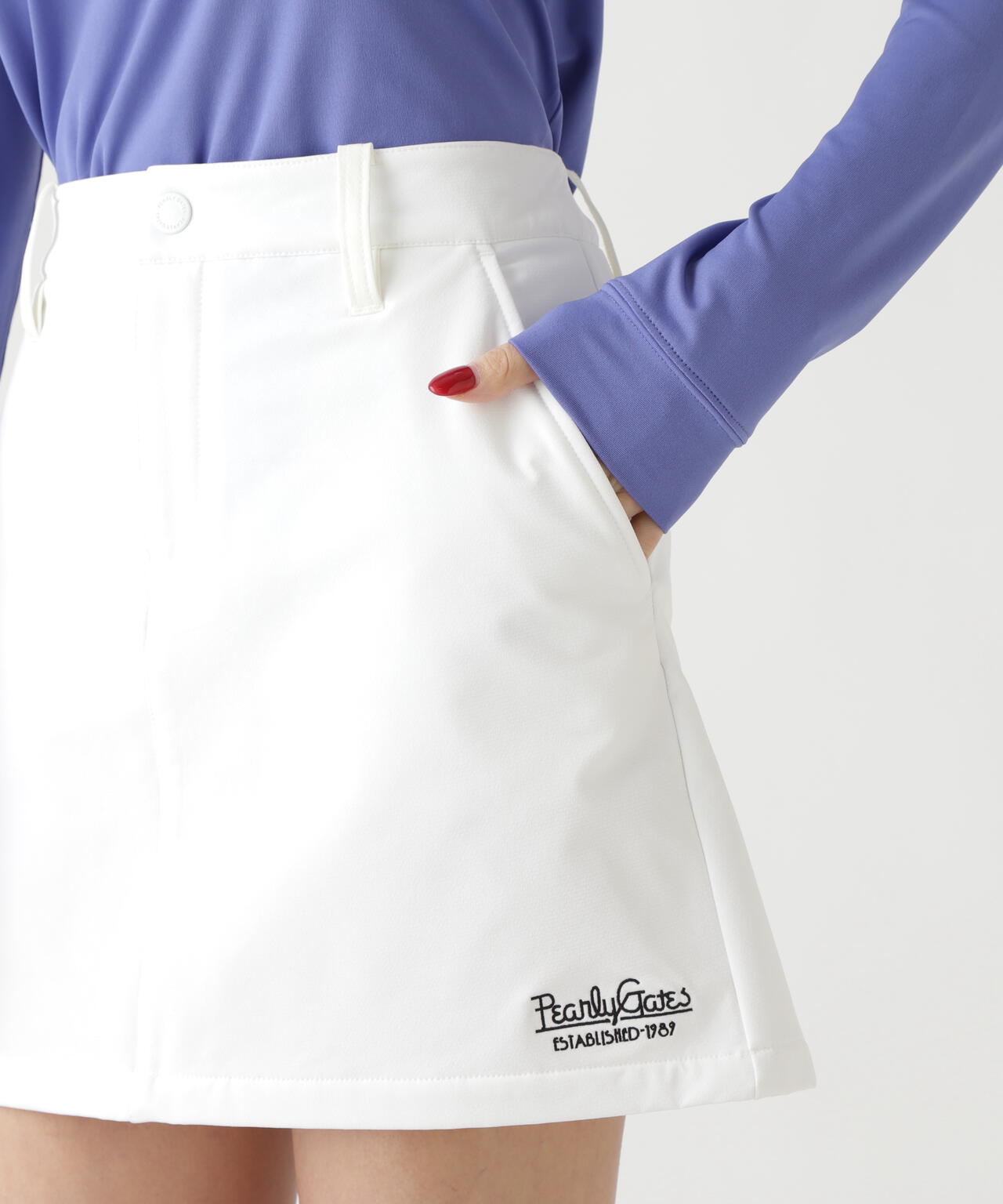 4WAYストレッチ×BACKフリーススカート | PEARLY GATES（パーリーゲイツ