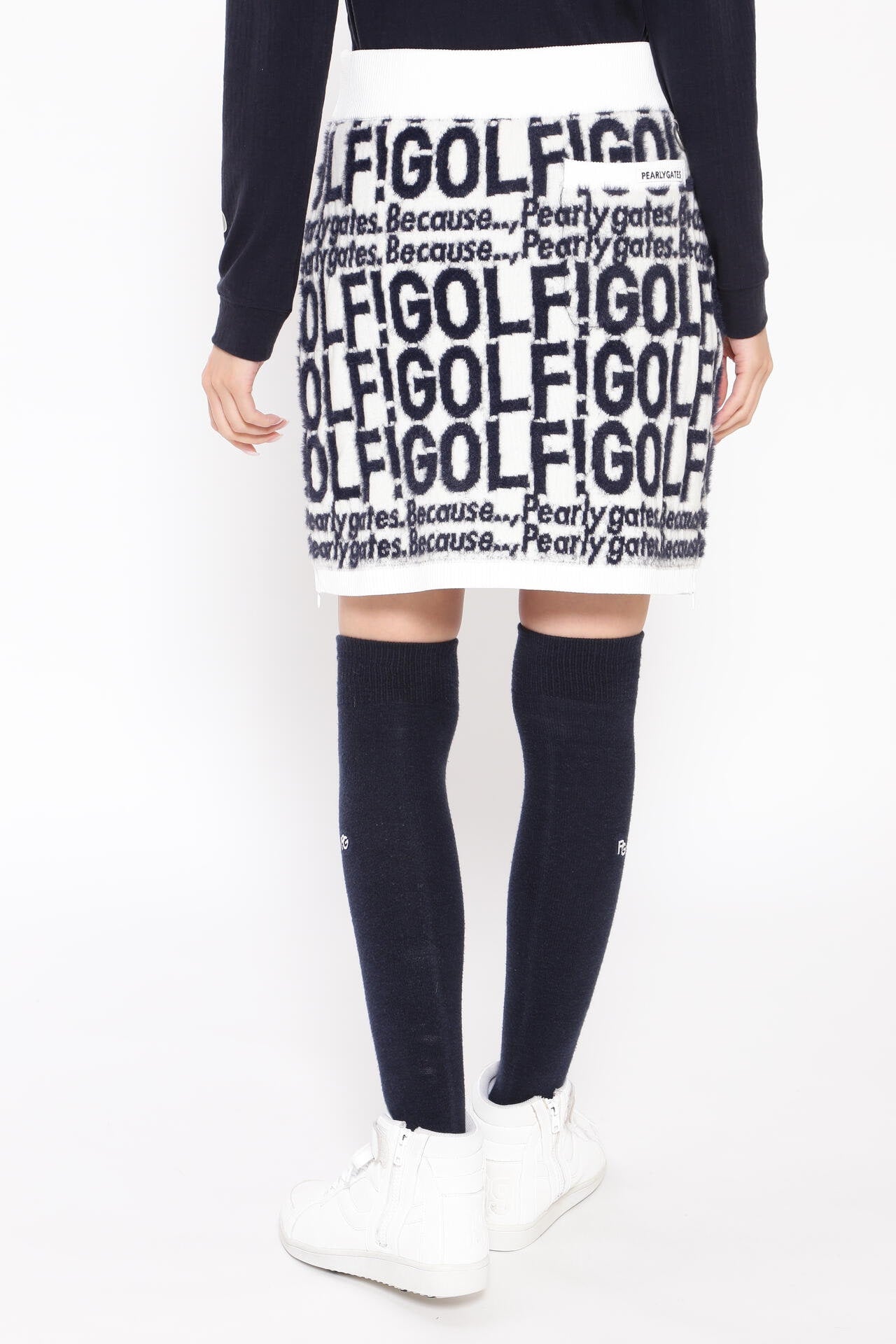 GOLF柄ジャガード ニットスカート ＜GOLFロゴ＞ | PEARLY GATES