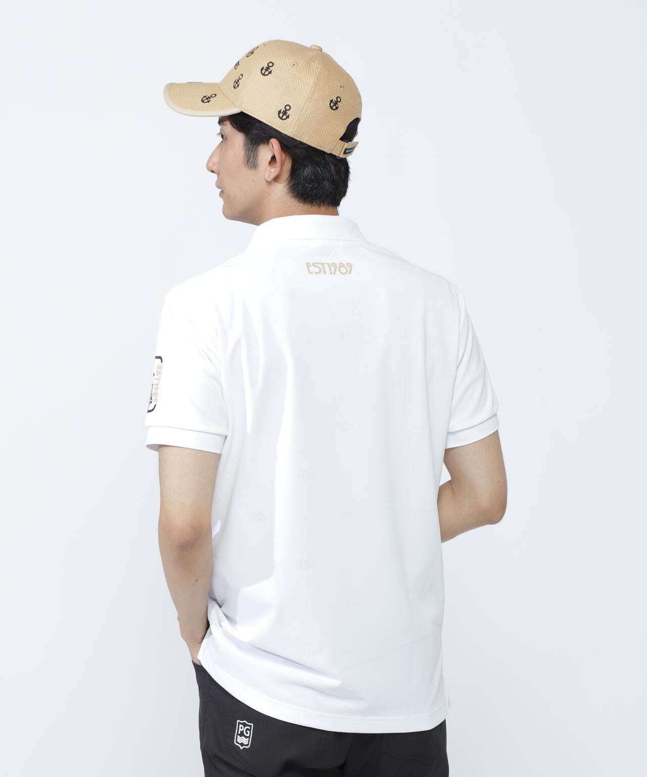 ストレッチカノコアンカージャガード半袖ポロシャツ | PEARLY GATES