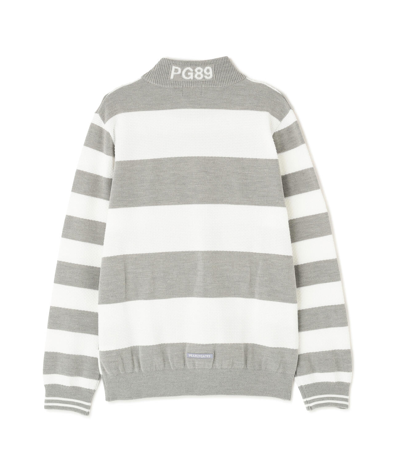 10G天竺ボーダー柄モックネックニットプルオーバー | PEARLY GATES