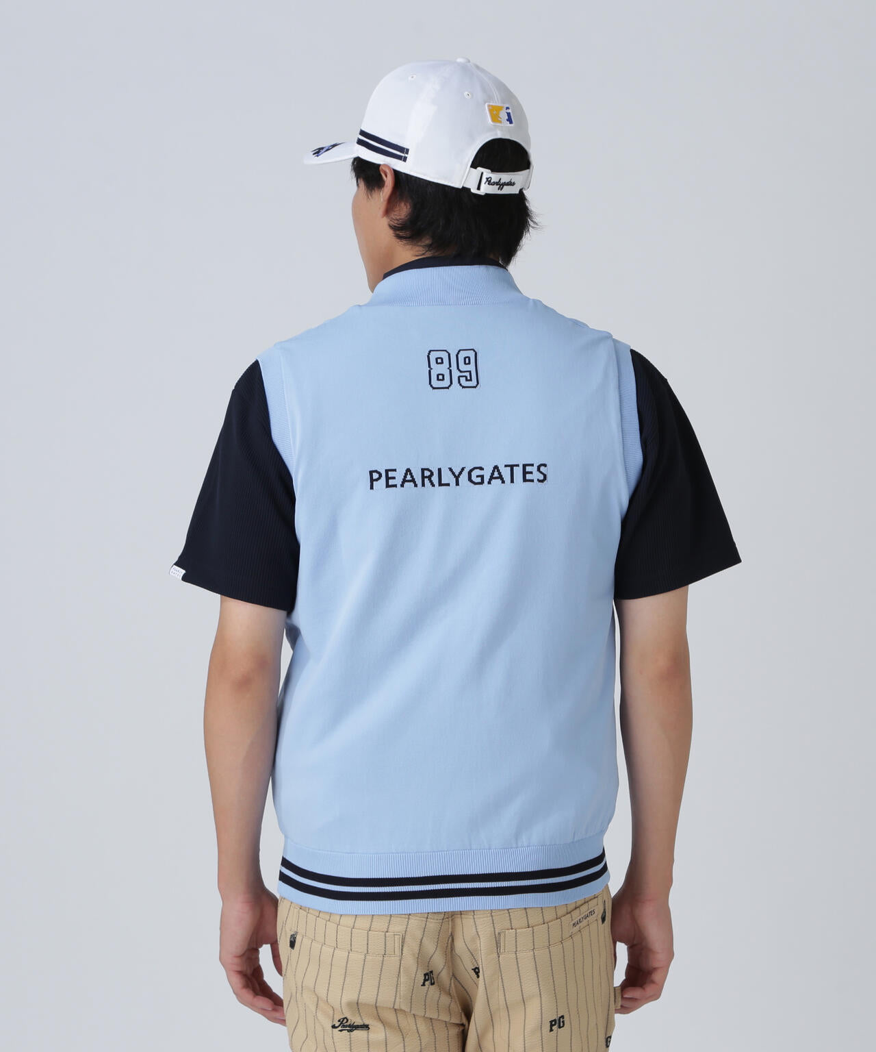 ジャガードリバーシブル フルジップニットベスト | PEARLY GATES