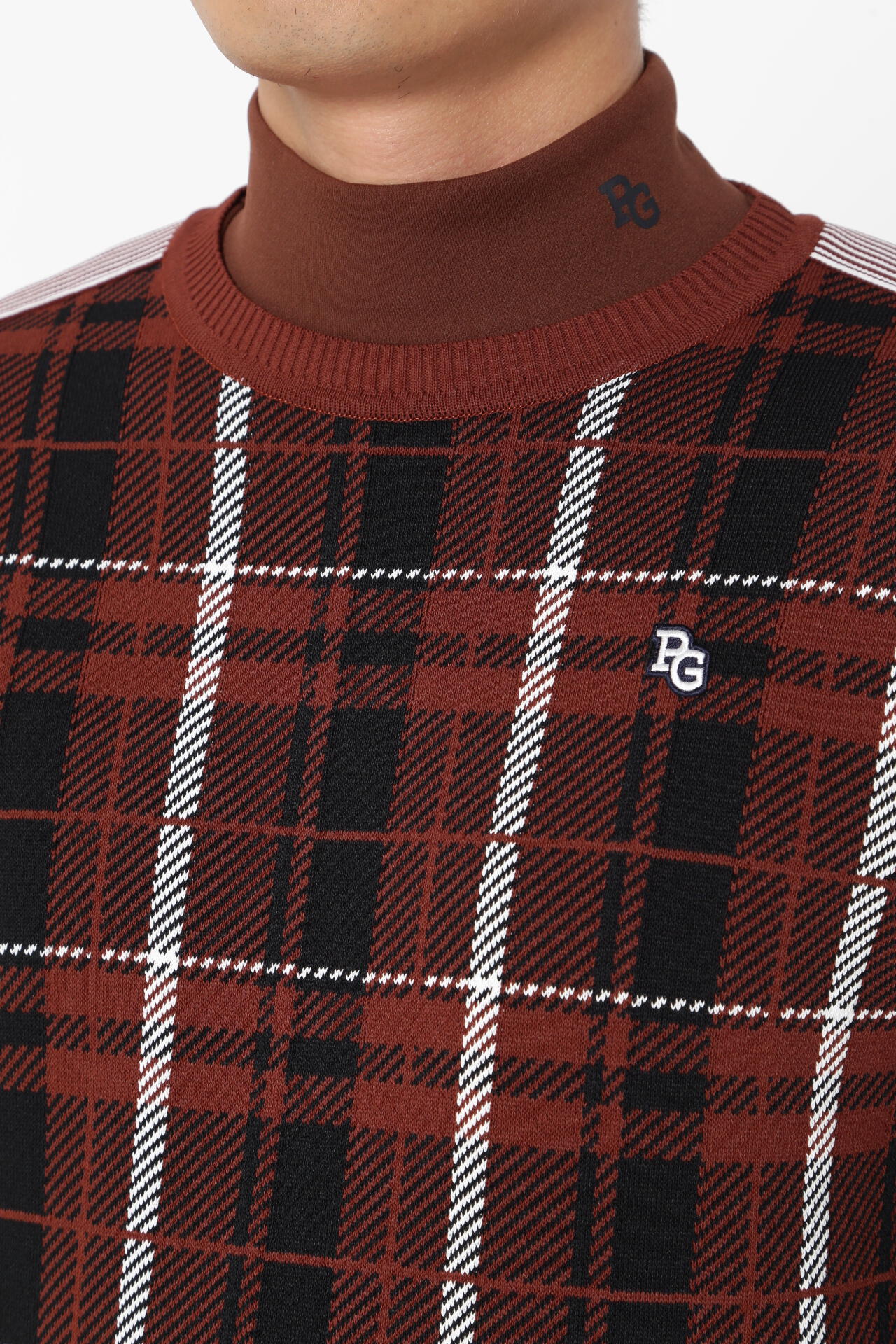 クルーネックニットプルオーバー ＜CHECKシリーズ＞ | PEARLY GATES