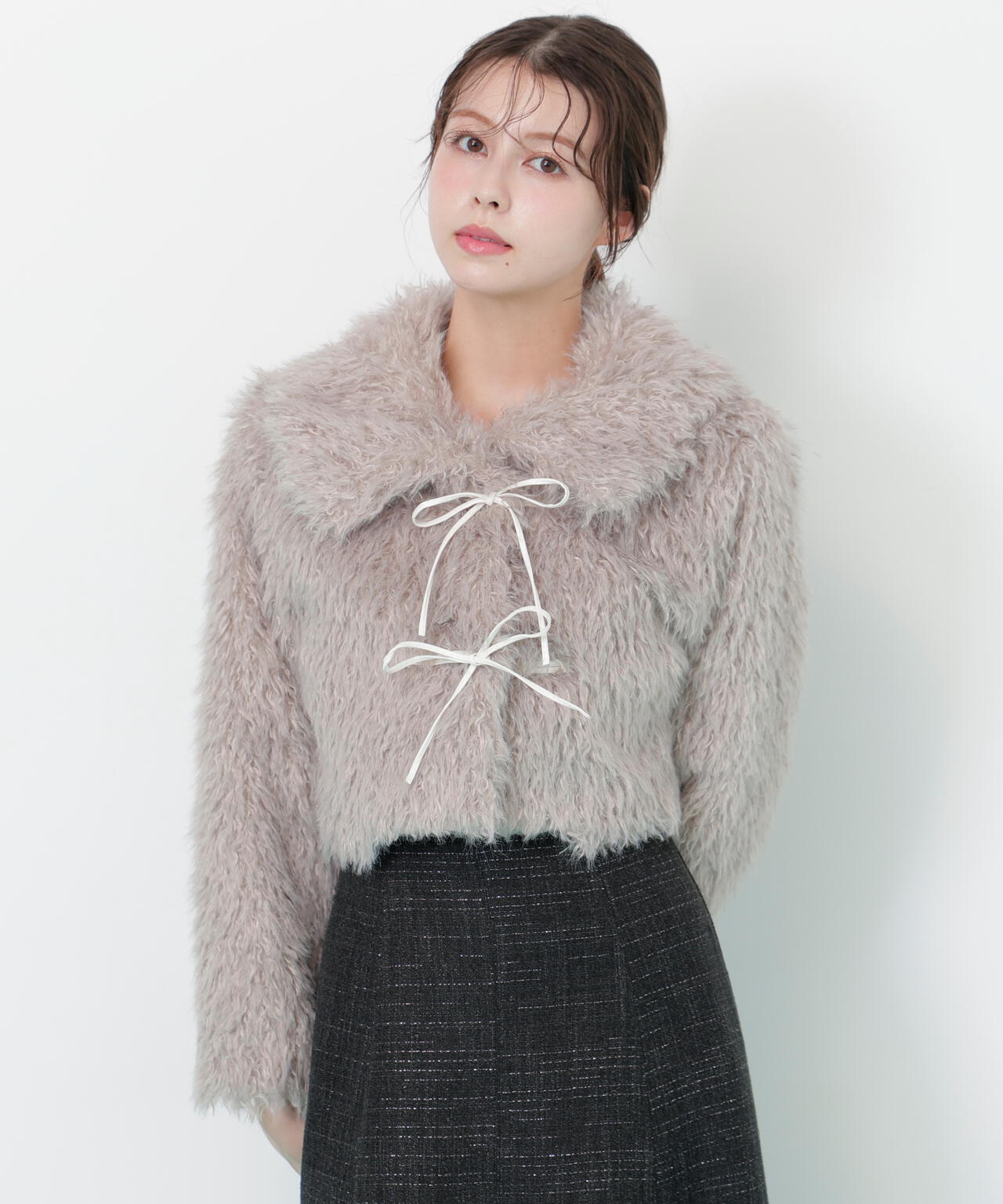 リボンダッフルショートファーコート | JILL by JILL STUART（ジル