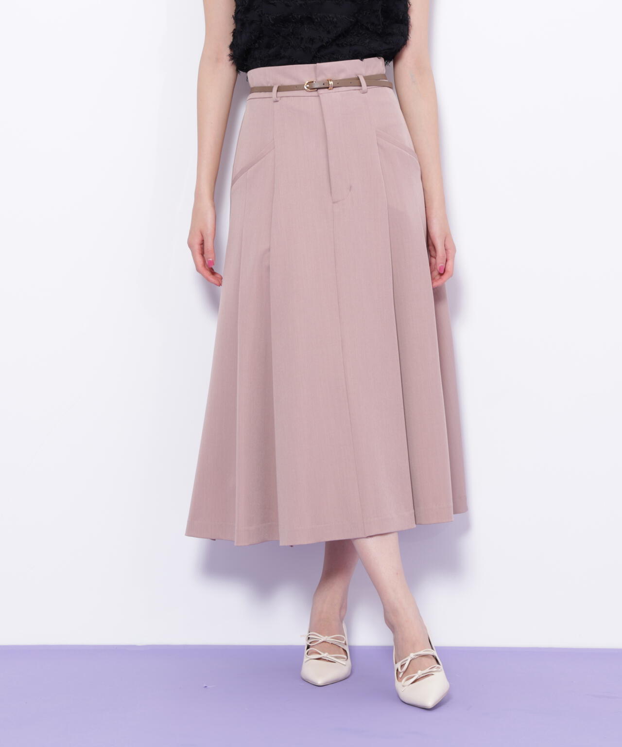 ベルト付タックフレアスカート | JILL by JILL STUART（ジル バイ ジル