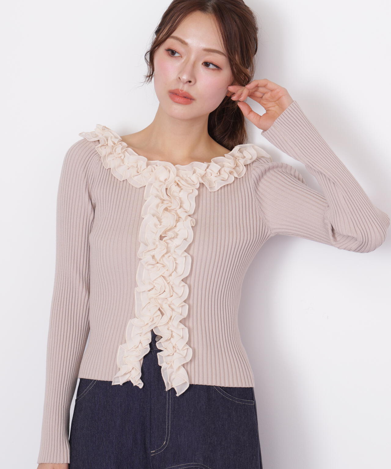 フリルトリムニット | JILL by JILL STUART（ジル バイ ジル