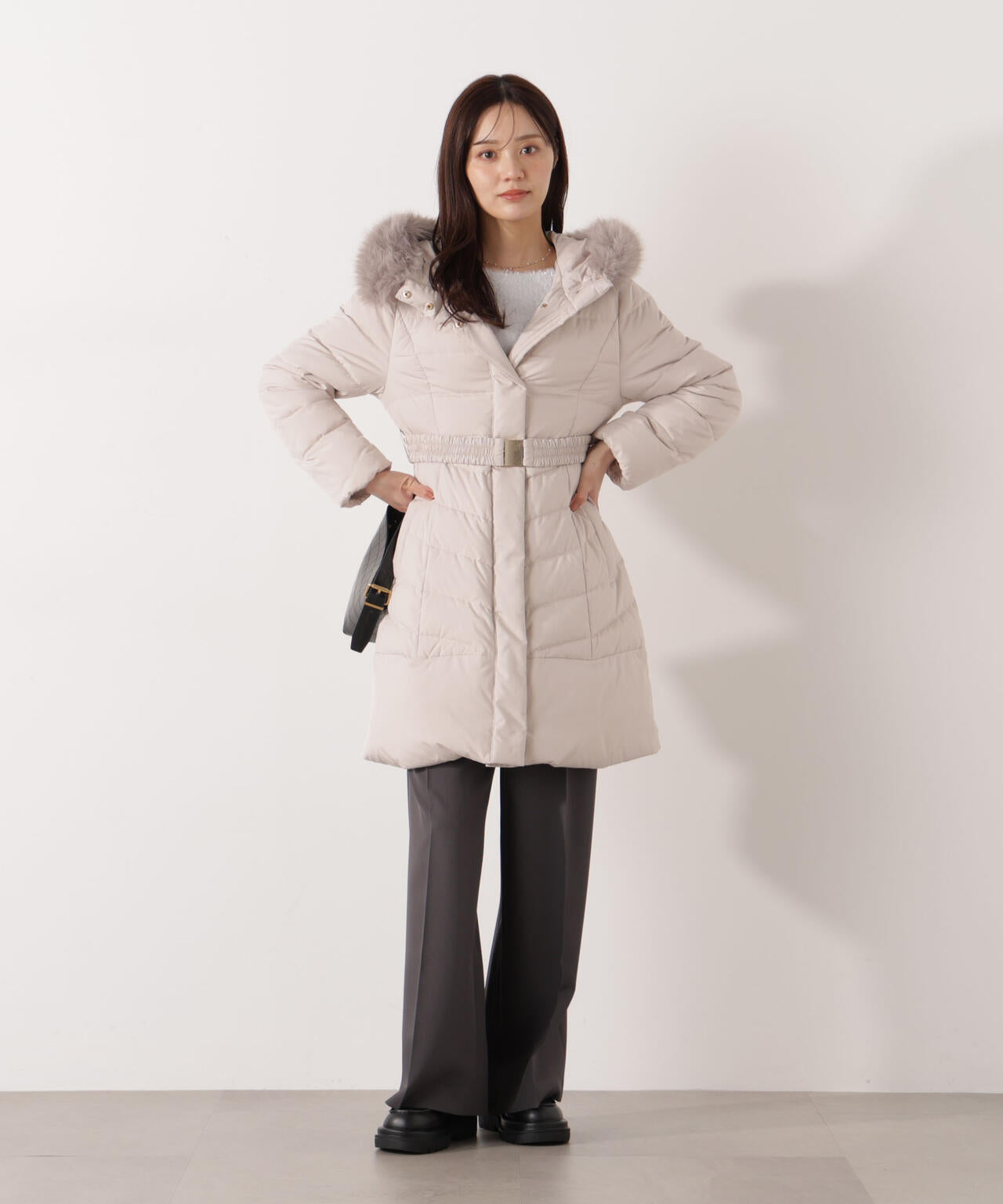 ベルト付ダウン | PROPORTION BODY DRESSING（プロポーションボディ