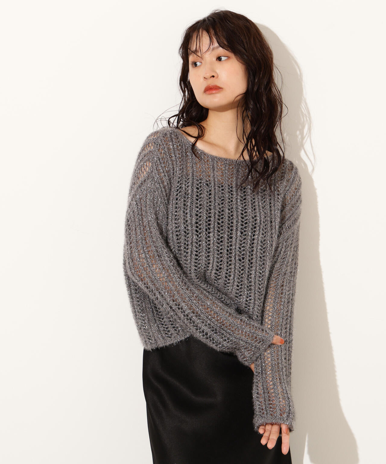 小室安未さん着用】クロップド透かし編みニット | N. Natural Beauty