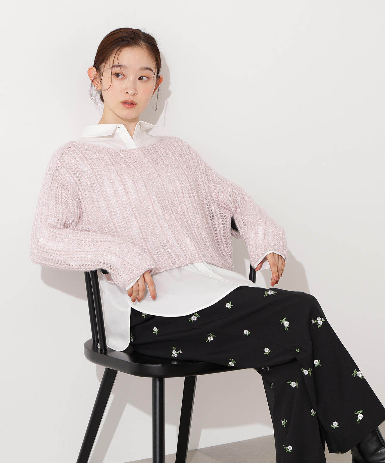 小室安未さん着用】クロップド透かし編みニット | N. Natural Beauty