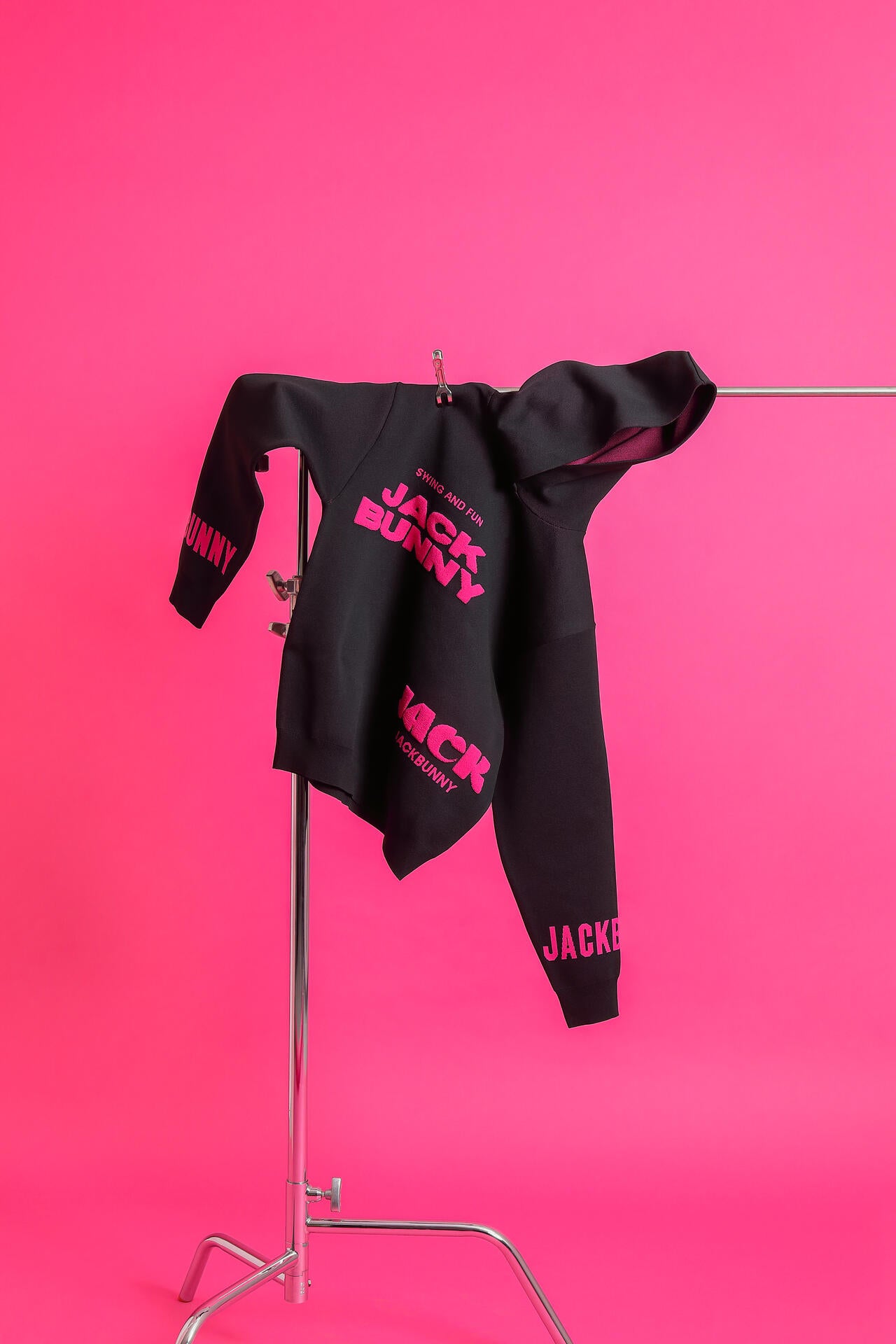JBPINK】ロゴジャガードニットフーディ | Jack Bunny!!（ジャック