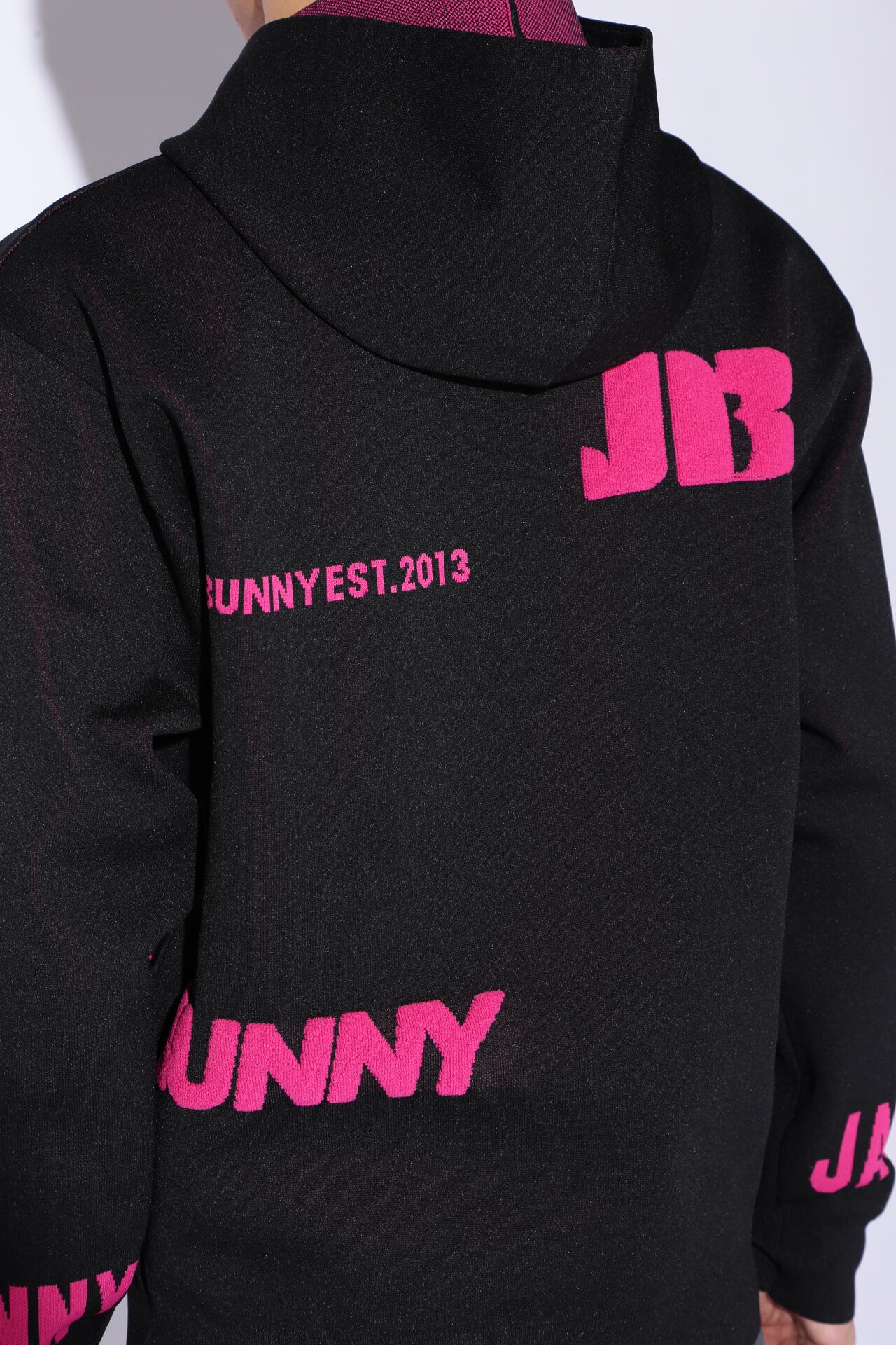 JBPINK】ロゴジャガードニットフーディ | Jack Bunny!!（ジャック