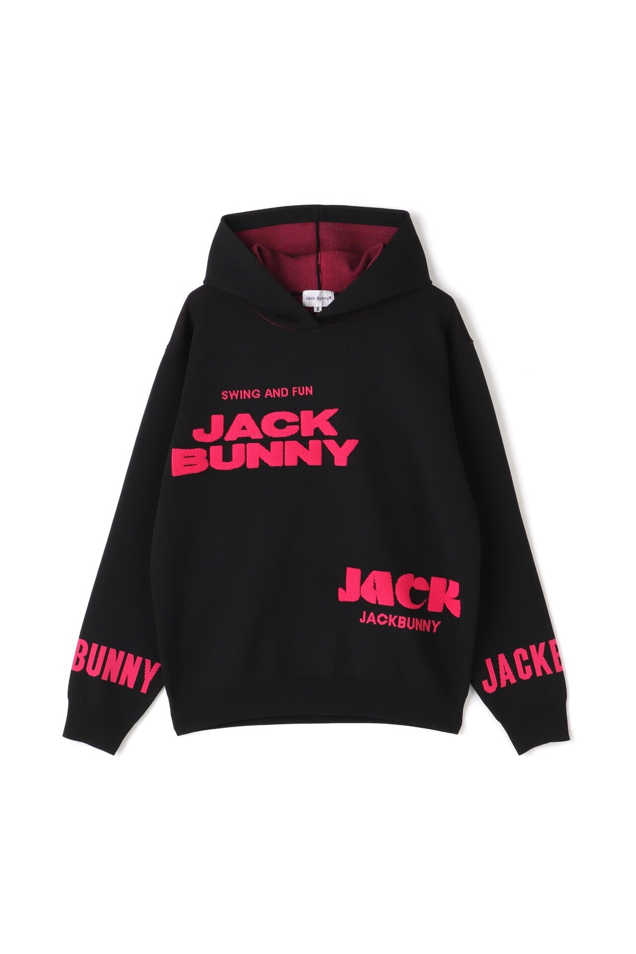 JBPINK】ロゴジャガードニットフーディ | Jack Bunny!!（ジャック