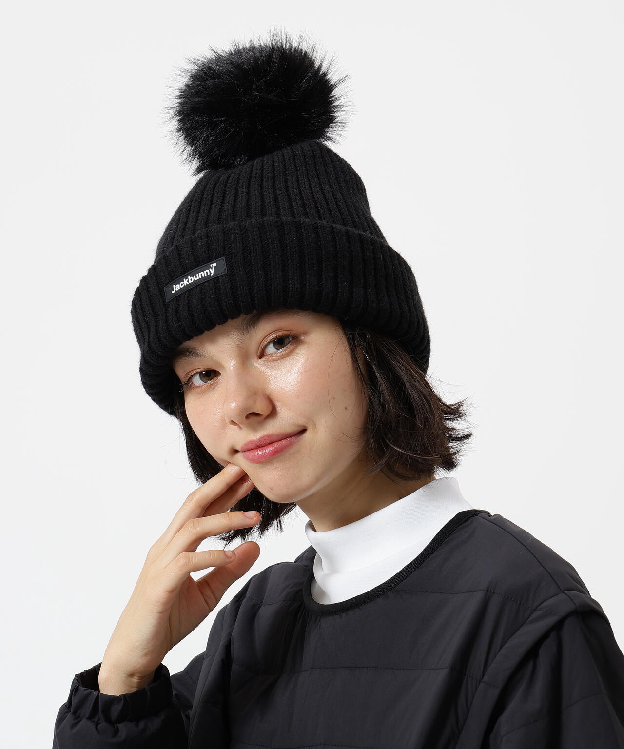 ファー大梵天付ニットキャップ (UNISEX) | Jack Bunny!!（ジャック