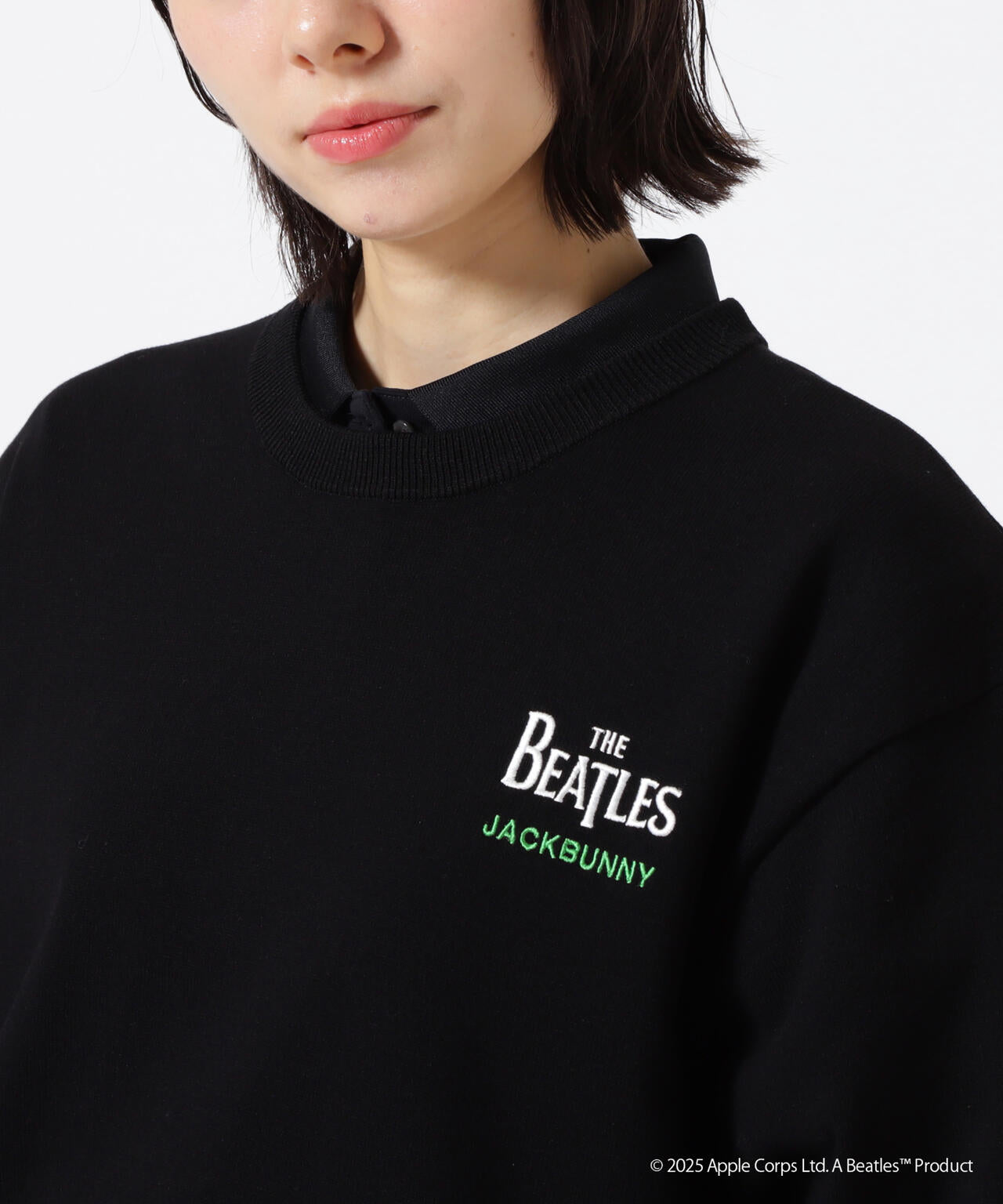 The BEATLES ×Jack Bunny!!】長袖クルーネックニットプルオーバー