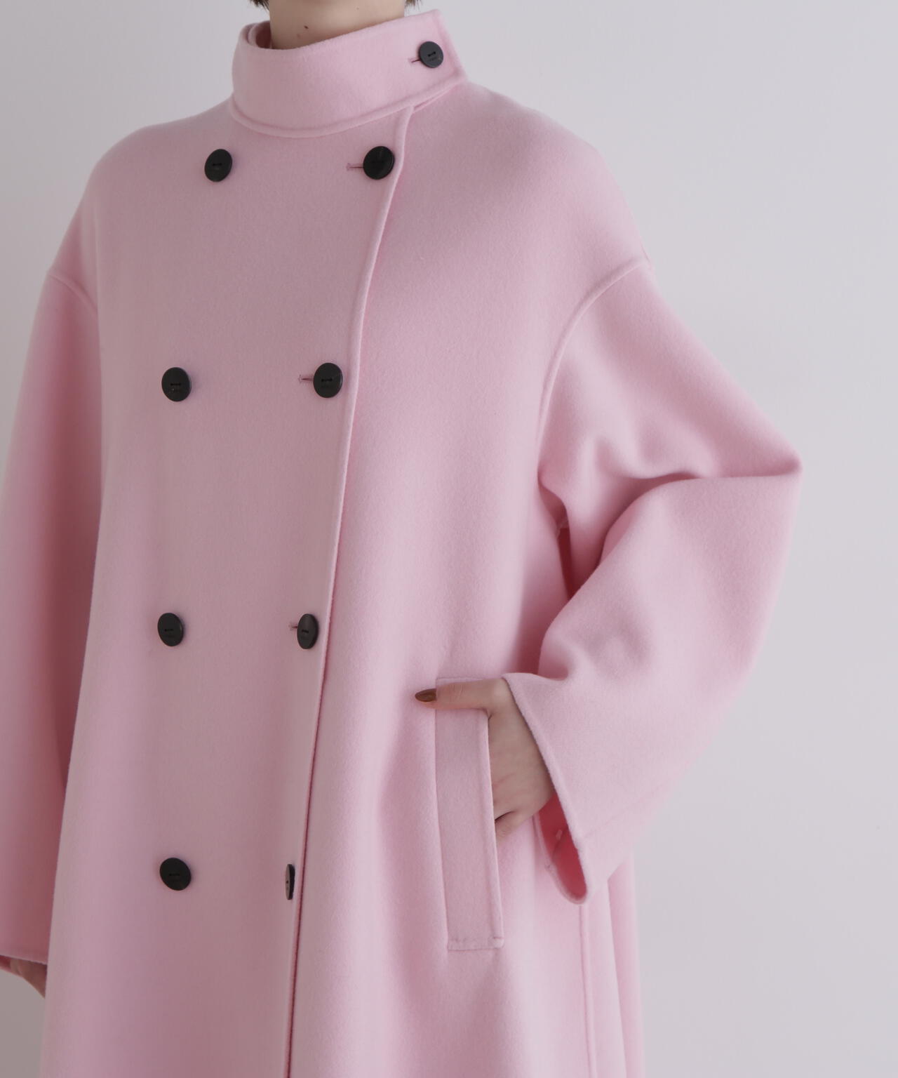 ソフトウールリバースタンドカラーコート | LE PHIL（ル フィル