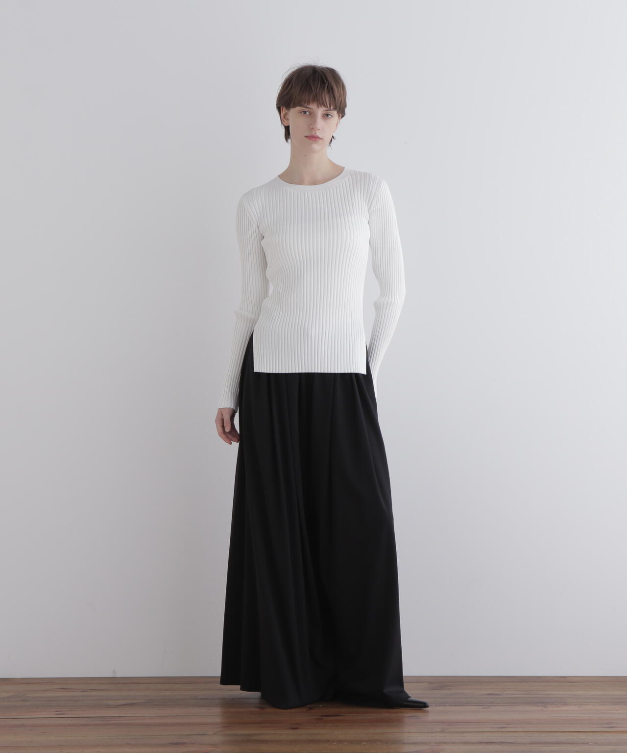 ワイドリブロングスリーブニット | LE PHIL（ル フィル） ｜【公式