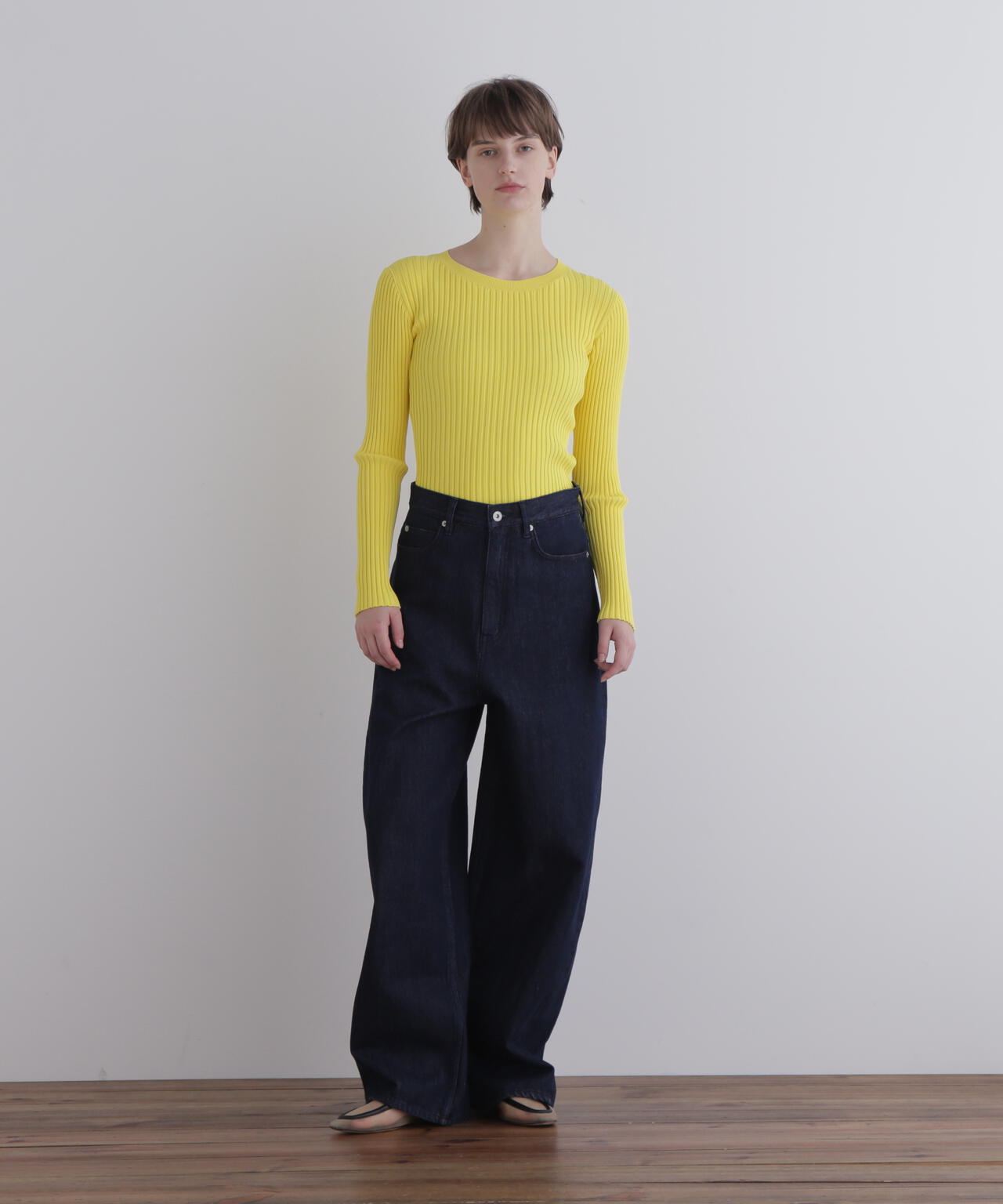 ワイドリブロングスリーブニット | LE PHIL（ル フィル） ｜【公式