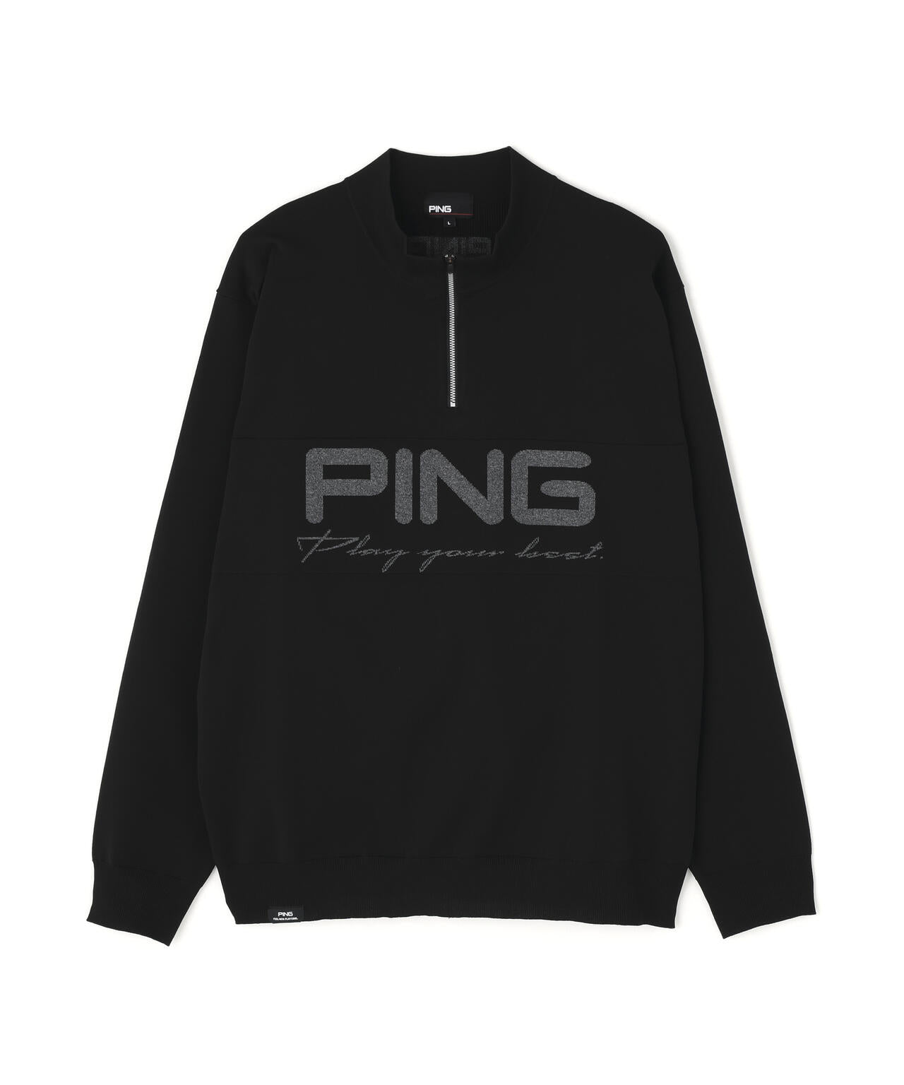 PING APPAREL】ハーフジップハイネックジャガードニット ＜PERFORMANCE