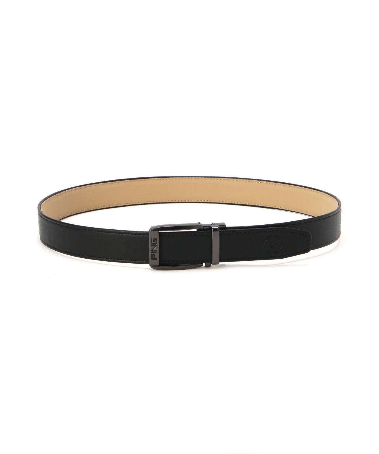 PING APPAREL】エコレザーグラデーション刺繍ベルト ＜GOLD＞ (MENS