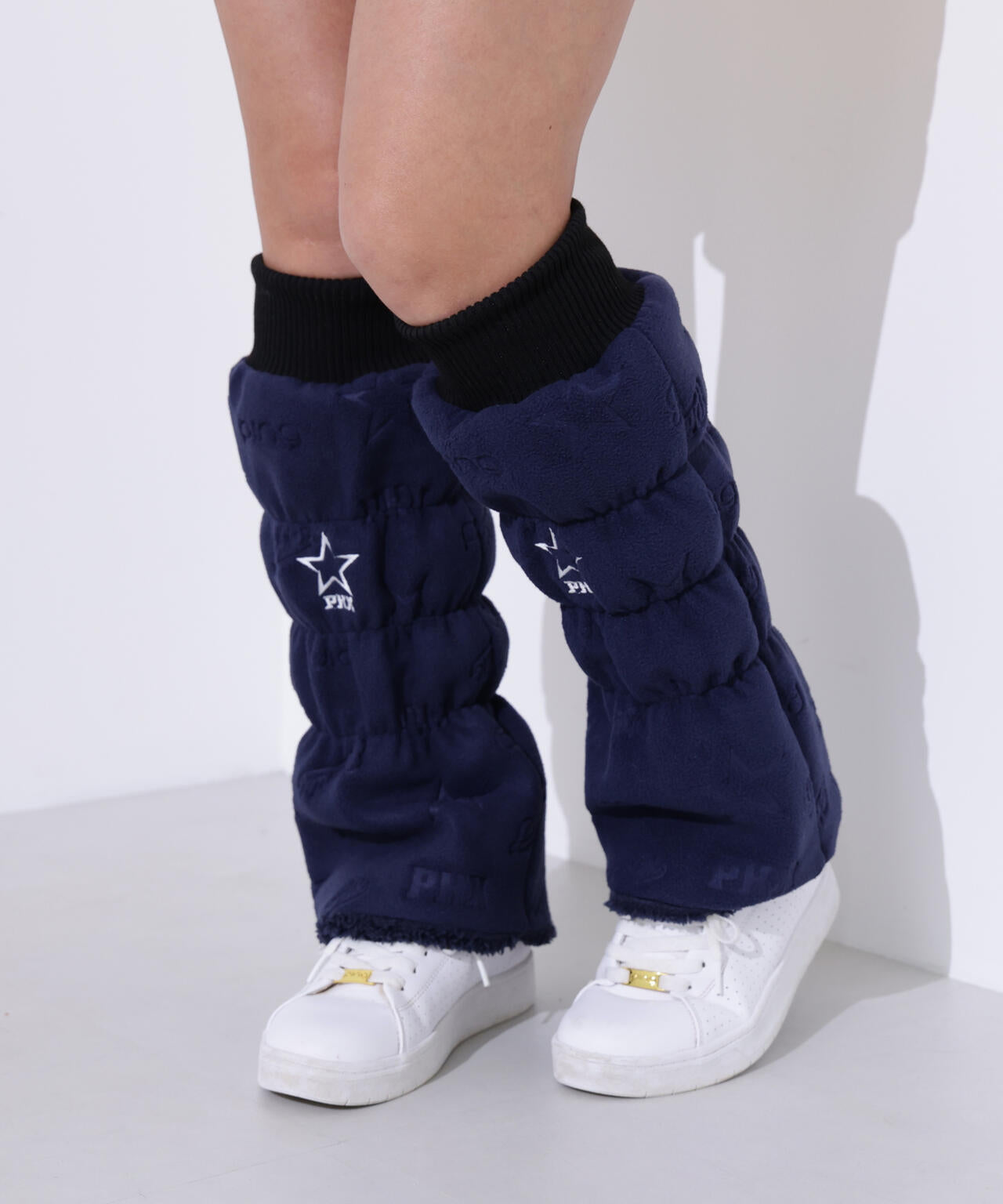 PING APPAREL】フリースエンボス柄レッグウォーマー ＜LADIES LINE