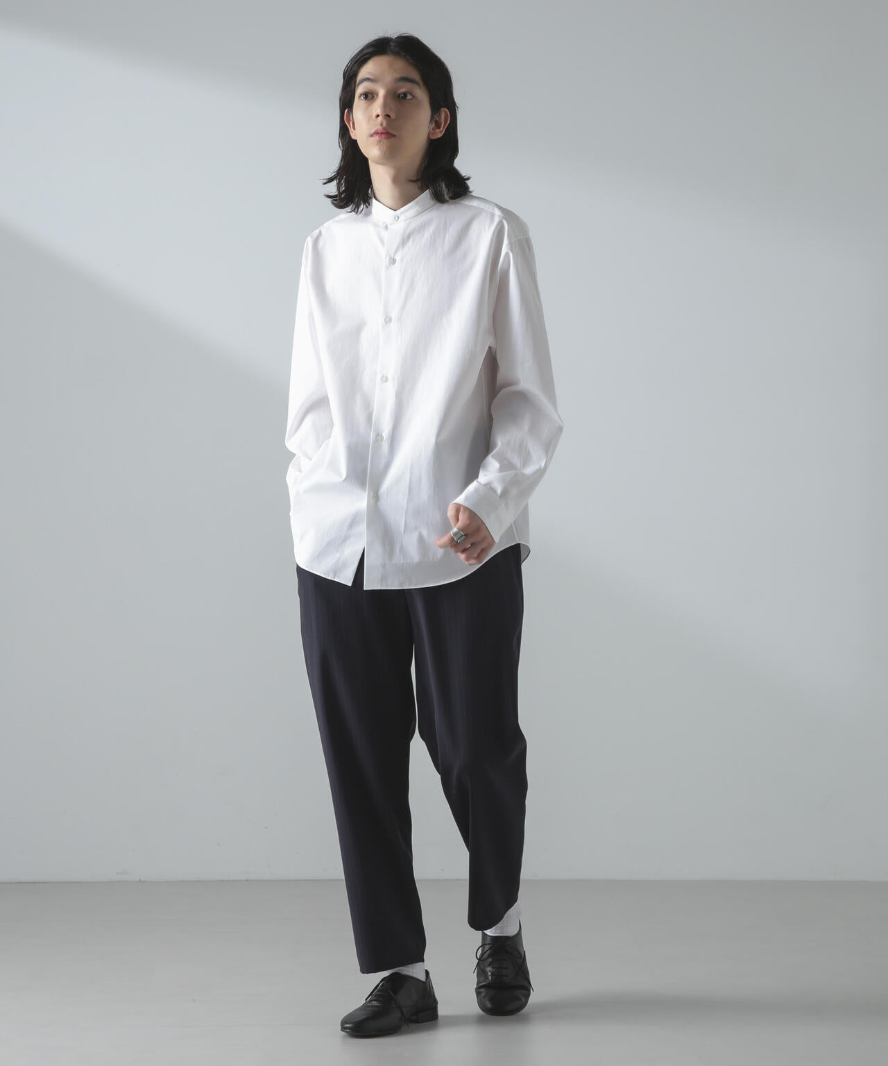 THOMAS MASONバンドカラーボクシーシャツ | NANO universe（ナノ