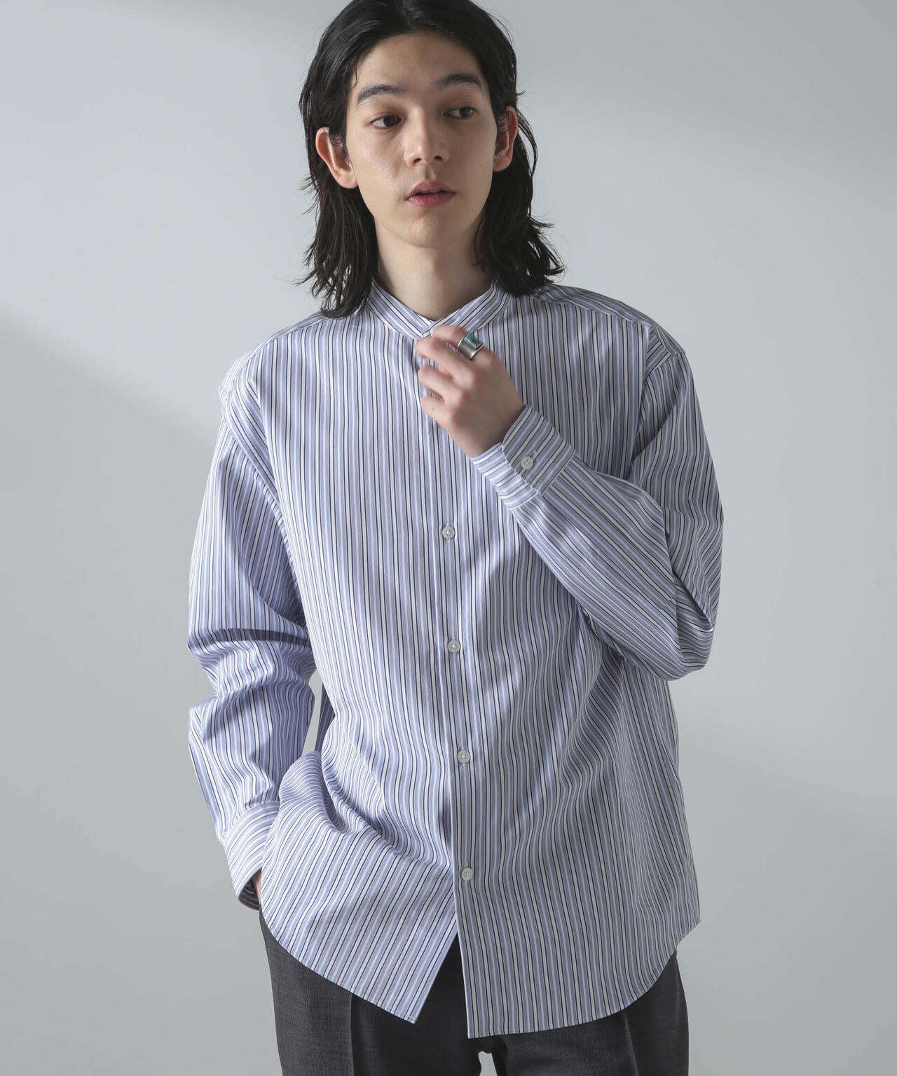 THOMAS MASONバンドカラーボクシーシャツ | NANO universe（ナノ