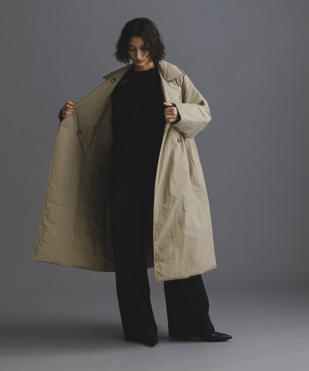 西川ダウン(R)」リバーシブルライトコート | NANO universe（ナノ