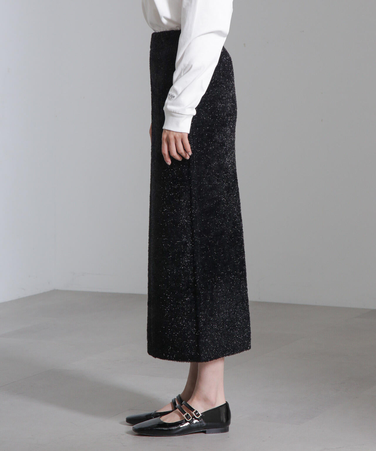 ラメシャギーニットスカート(セットアップ可) | NANO universe（ナノ