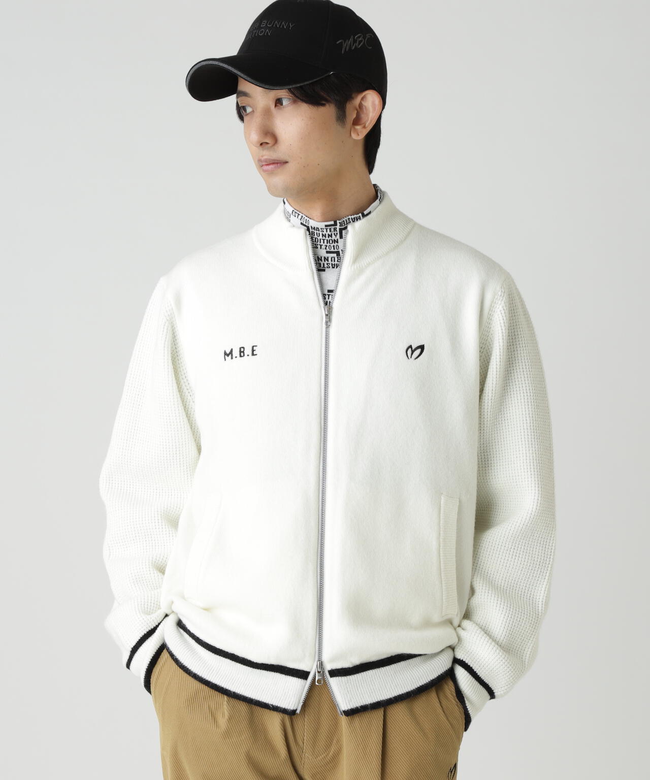 裏付きジップアップニットブルゾン | MASTER BUNNY EDITION（マスター