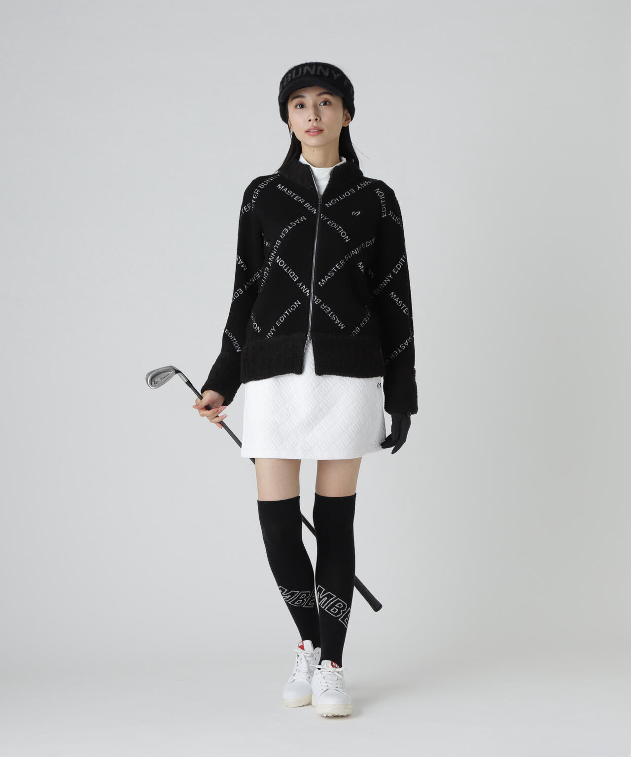 ブークレロゴジャガードジップアップニットブルゾン | MASTER BUNNY