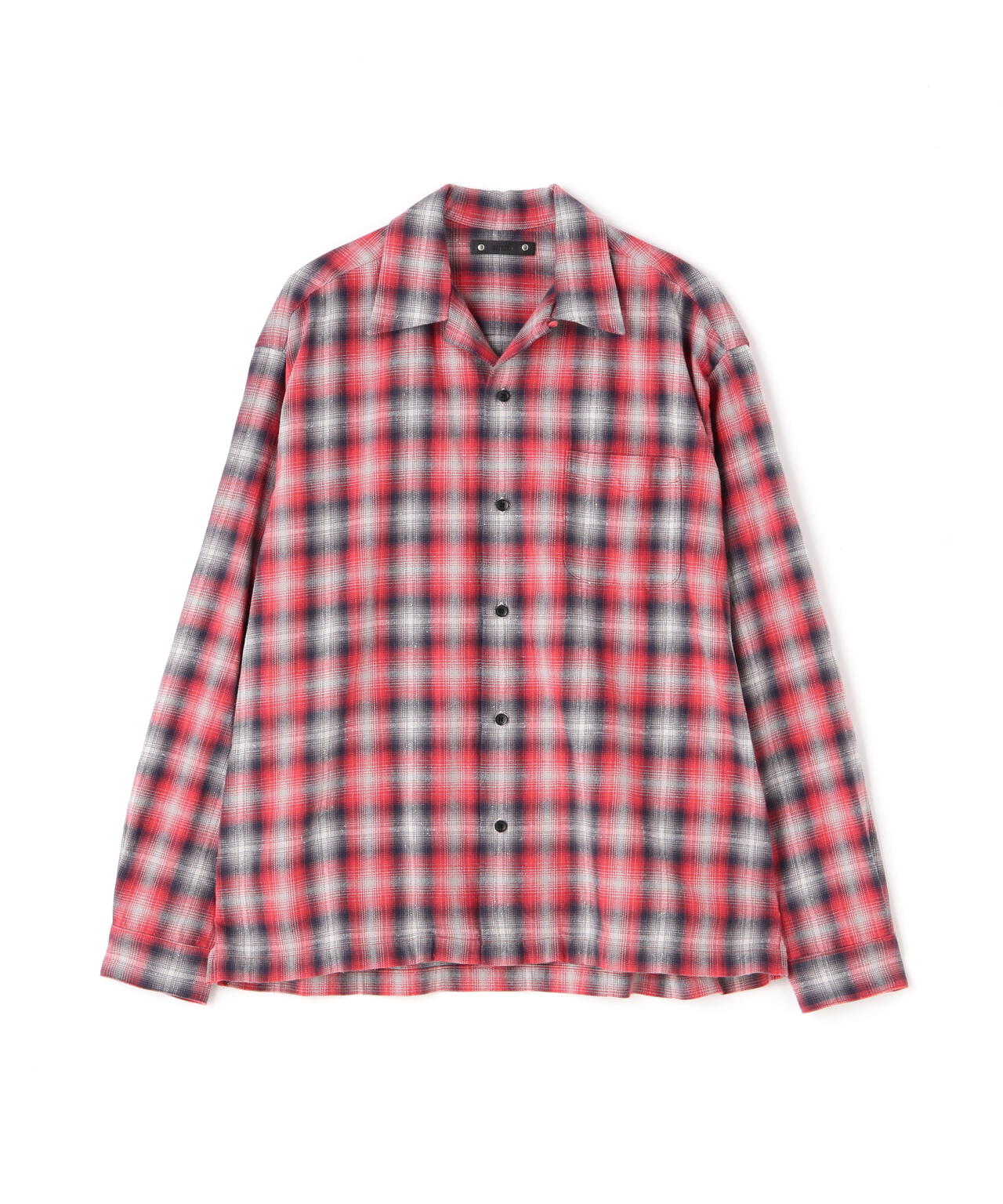 MINEDENIM（マインデニム）V.Nep Check Flannel Open Collar SH | B