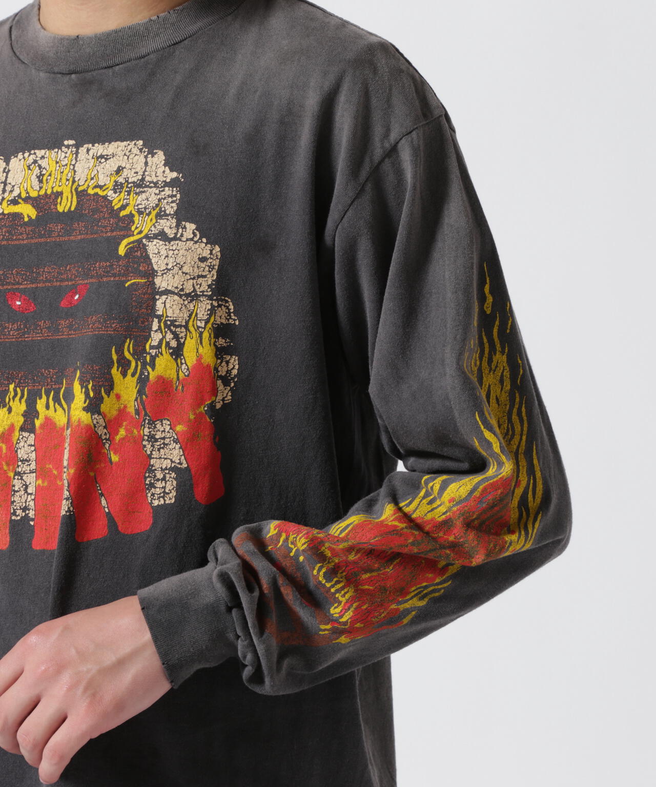 SAINT MICHAEL/セントマイケル/LS TEE/LIVE IN HELL/BLACK | ROYAL