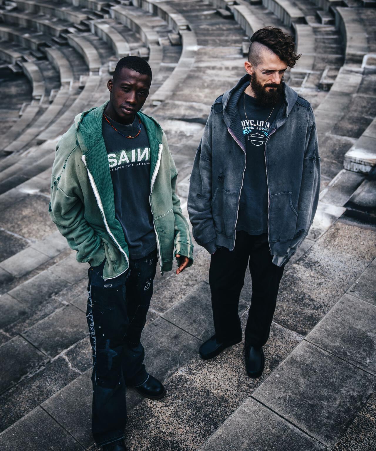 SAINT MICHAEL/セントマイケル/HOODIE/DBL-FC ZIP/CHARCOAL | ROYAL