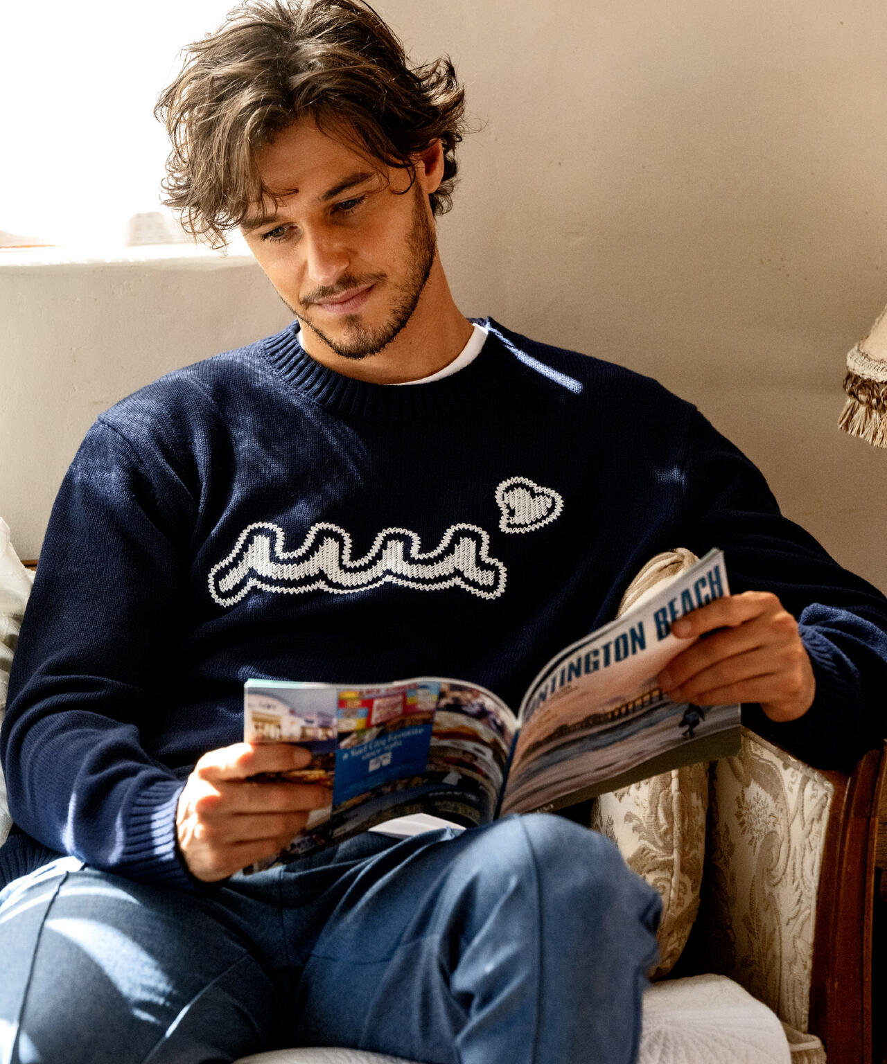 muta MARINE/ムータ マリン/別注 WAVE CREW KNIT | ROYAL FLASH