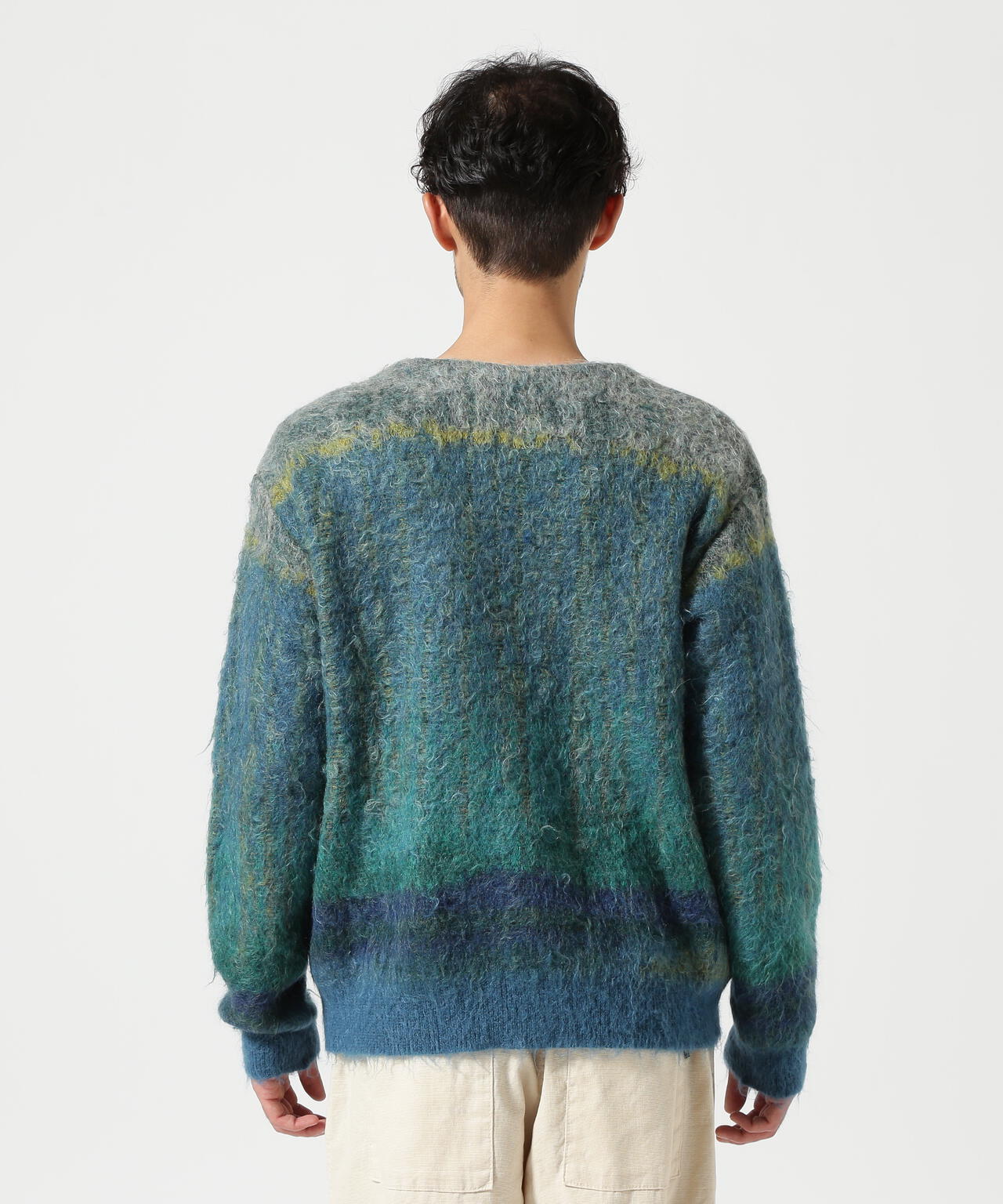 YOKE/ヨーク/KID MOHAIR WOOL BRUSHED TREE JAQUARD CARDIGAN | GARDEN
