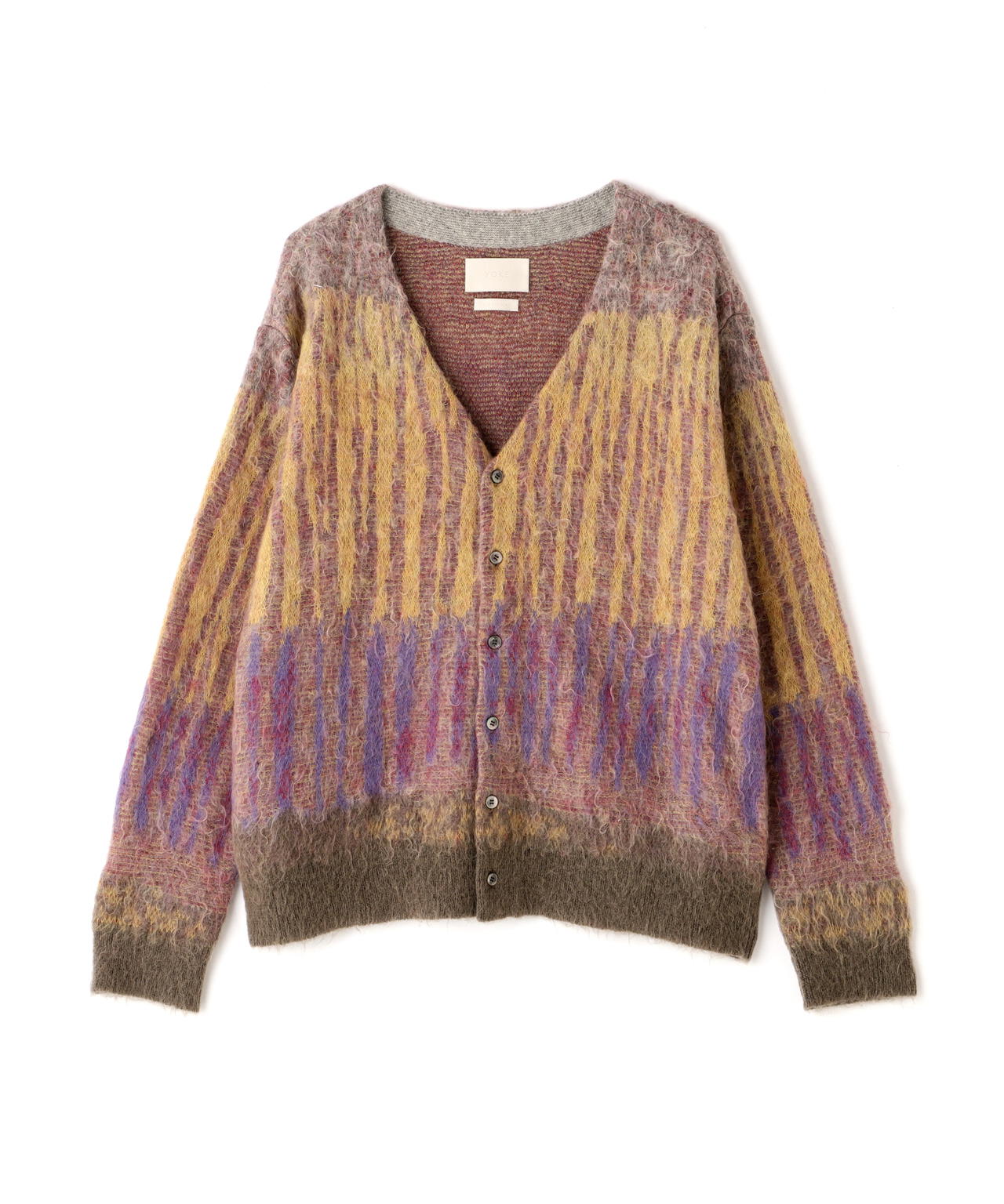 YOKE/ヨーク/KID MOHAIR WOOL BRUSHED TREE JAQUARD CARDIGAN | GARDEN