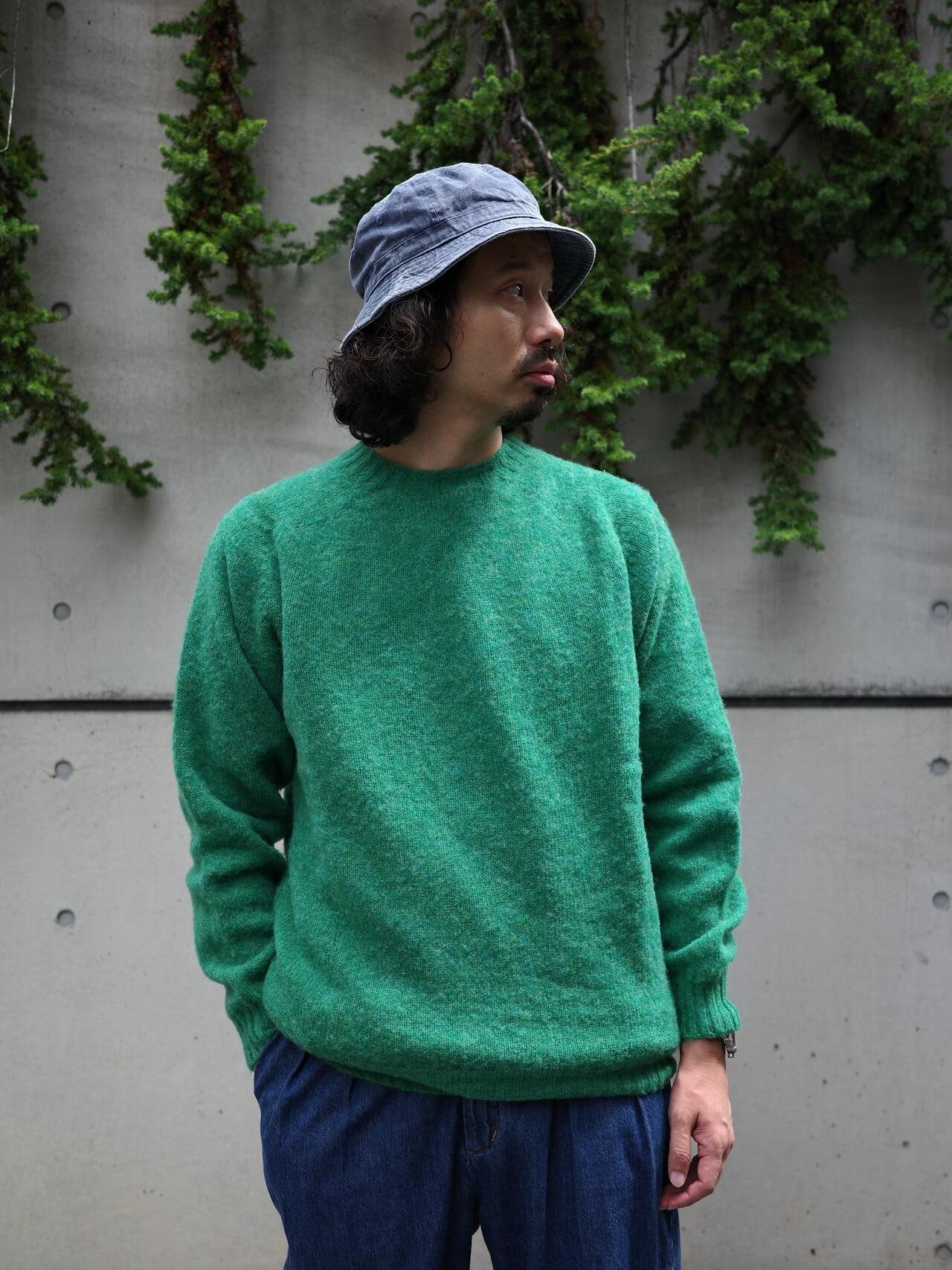 INVERALLAN/インバーアラン 別注SHAGGY CREW SHETLAND SWEATER