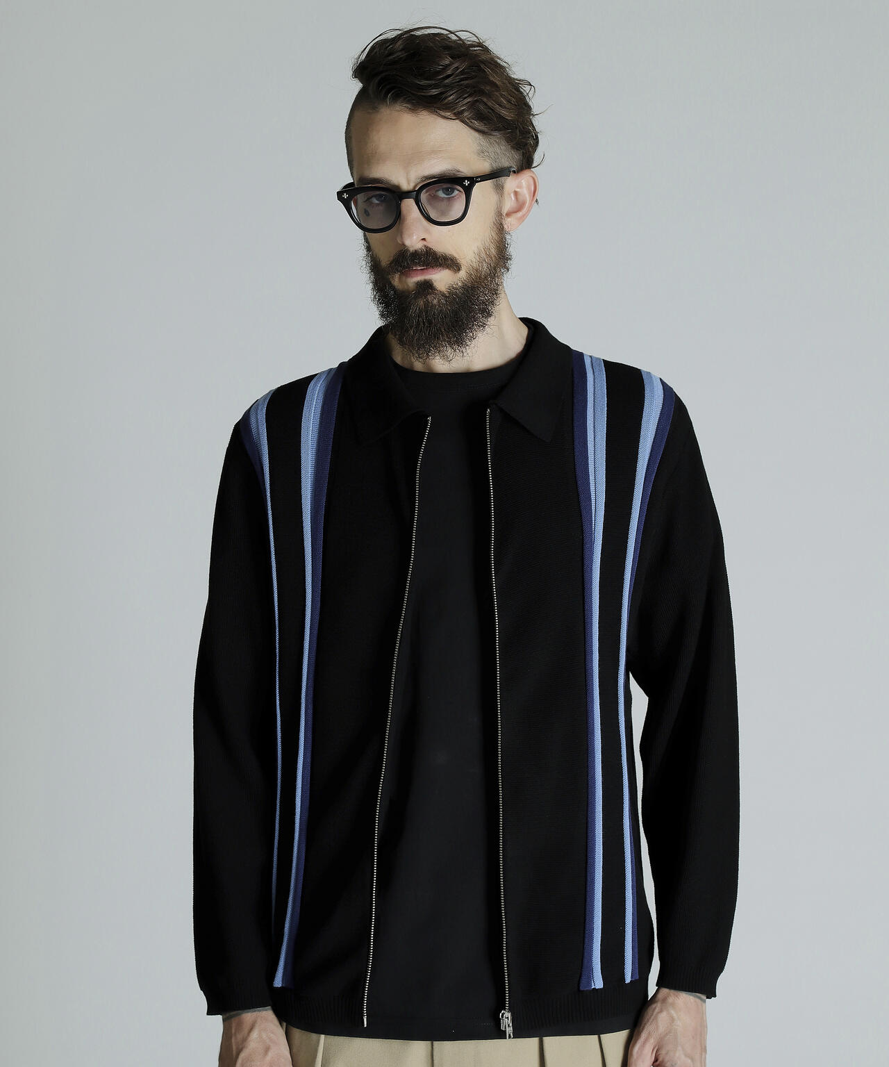 LS ZIP KNIT CARDIGAN/LS ジップ ニットカーディガン | Schott