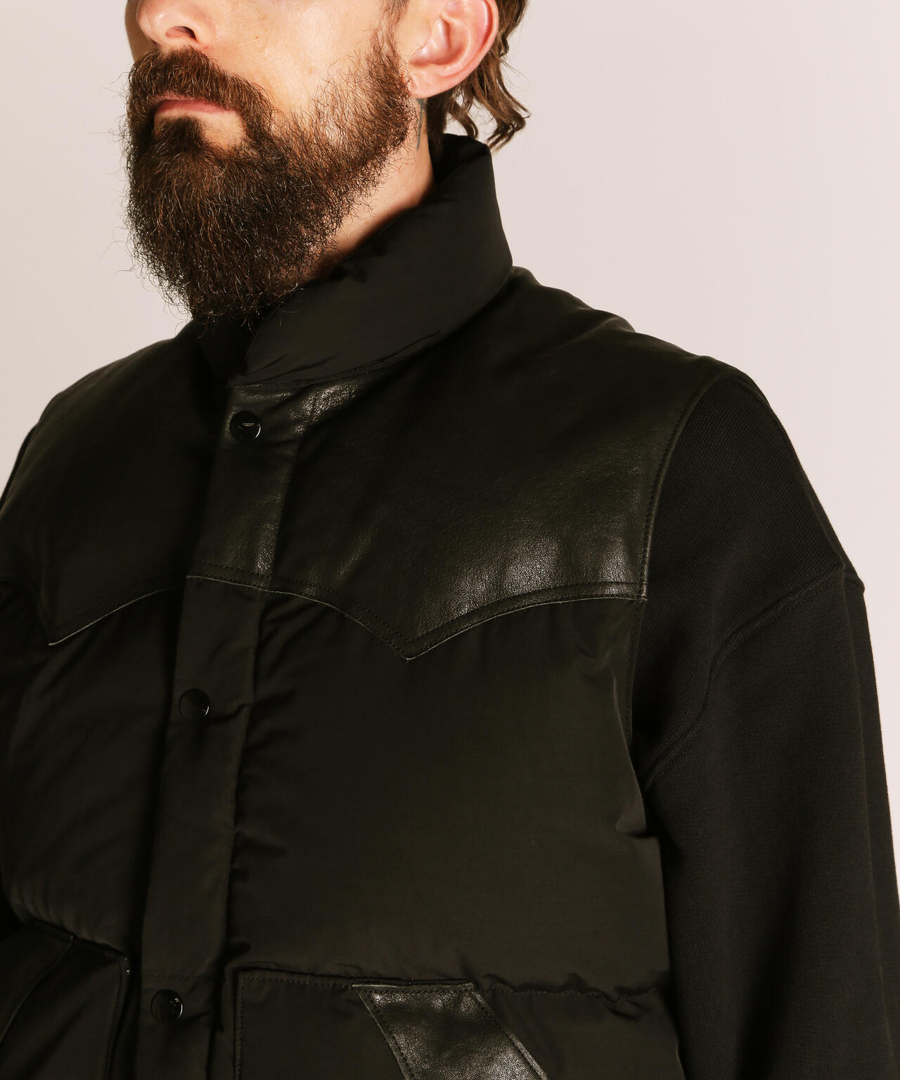 LEATHER COMB. VEST/レザー コンビベスト | Schott（ショット