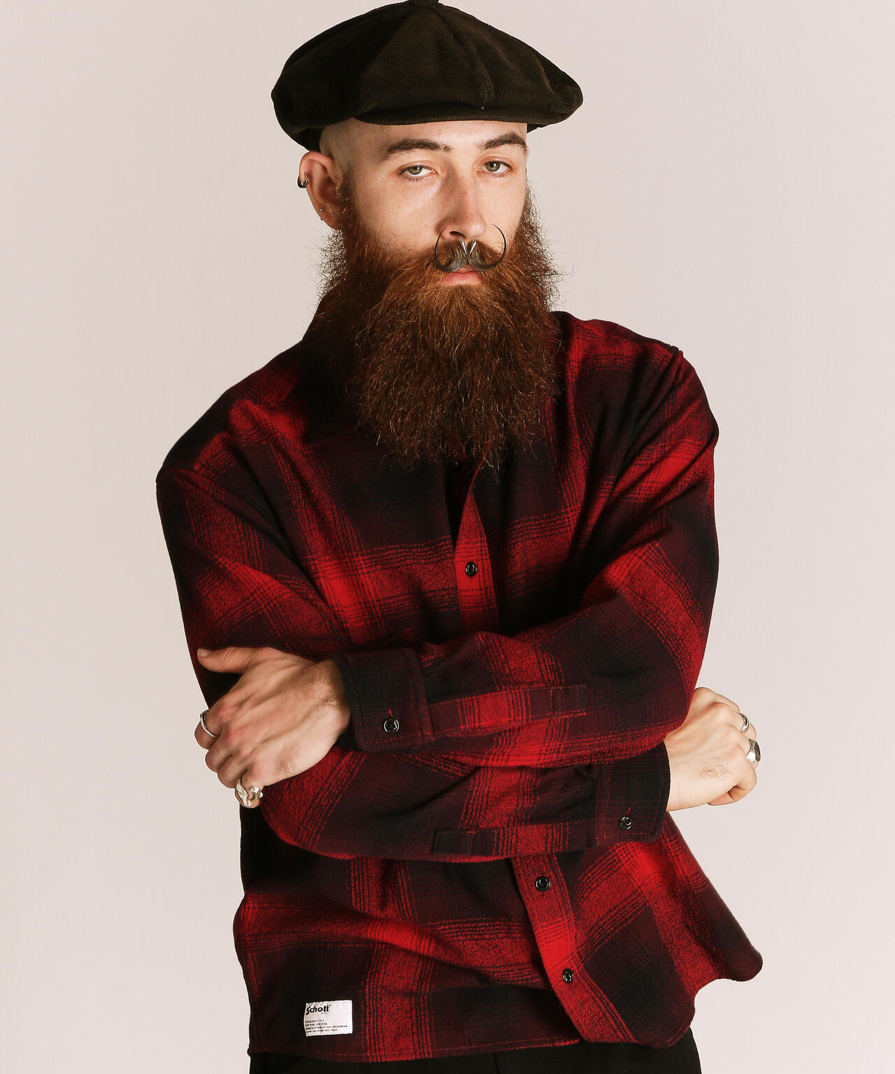 OMBRE CHECK CF LS SHIRT/オンブレ チェック CF LSシャツ | Schott