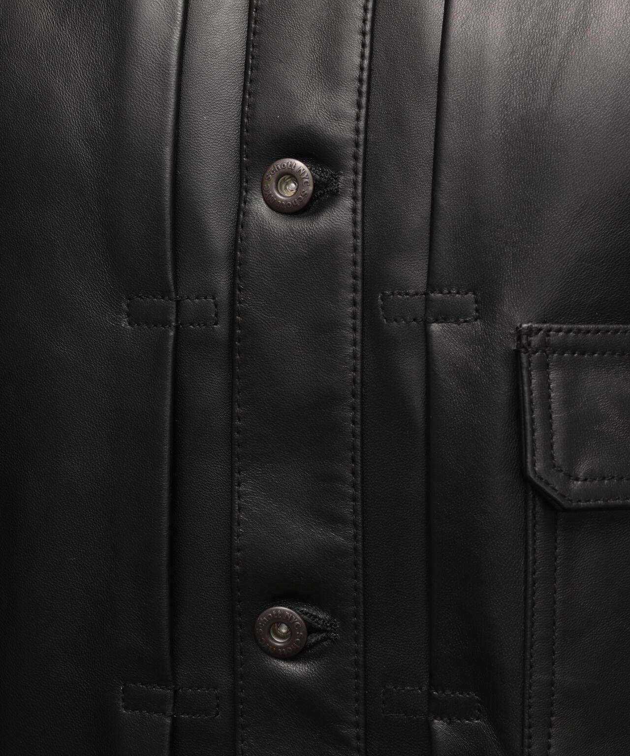 SHEEP LEATHER 1st TRACKER JACKET/シープレザー トラッカージャケット