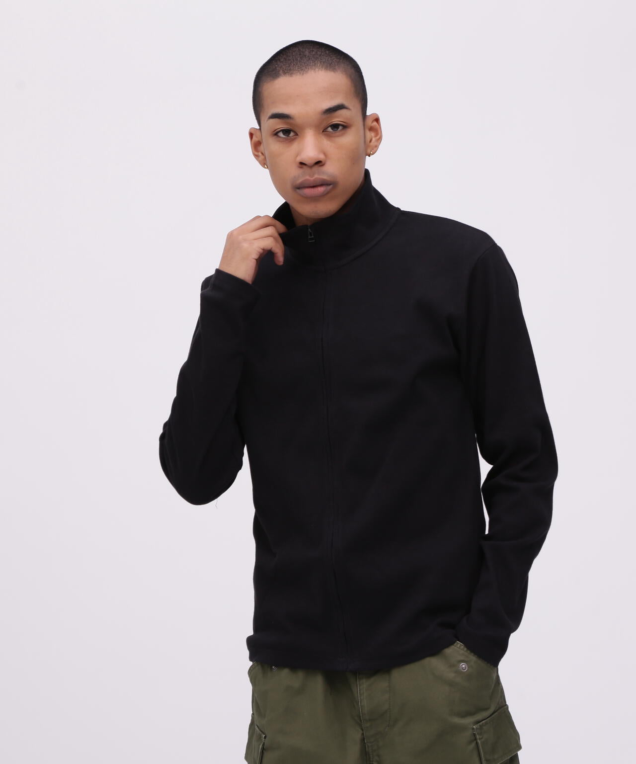 DAILY/デイリー》STAND ZIP RIB JACKET/スタンドジップ リブ