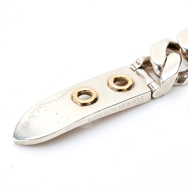 HERMES ブックルセリエ ブレスレット GM シルバー ゴールド 925 750