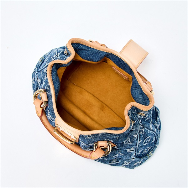 LOUIS VUITTON プリーティ モノグラムデニム ハンドバッグ M95020