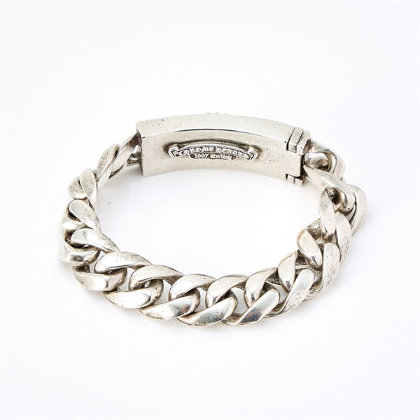 CHROME HEARTS フローラルクロス ID ブレスレット クラシックチェーン